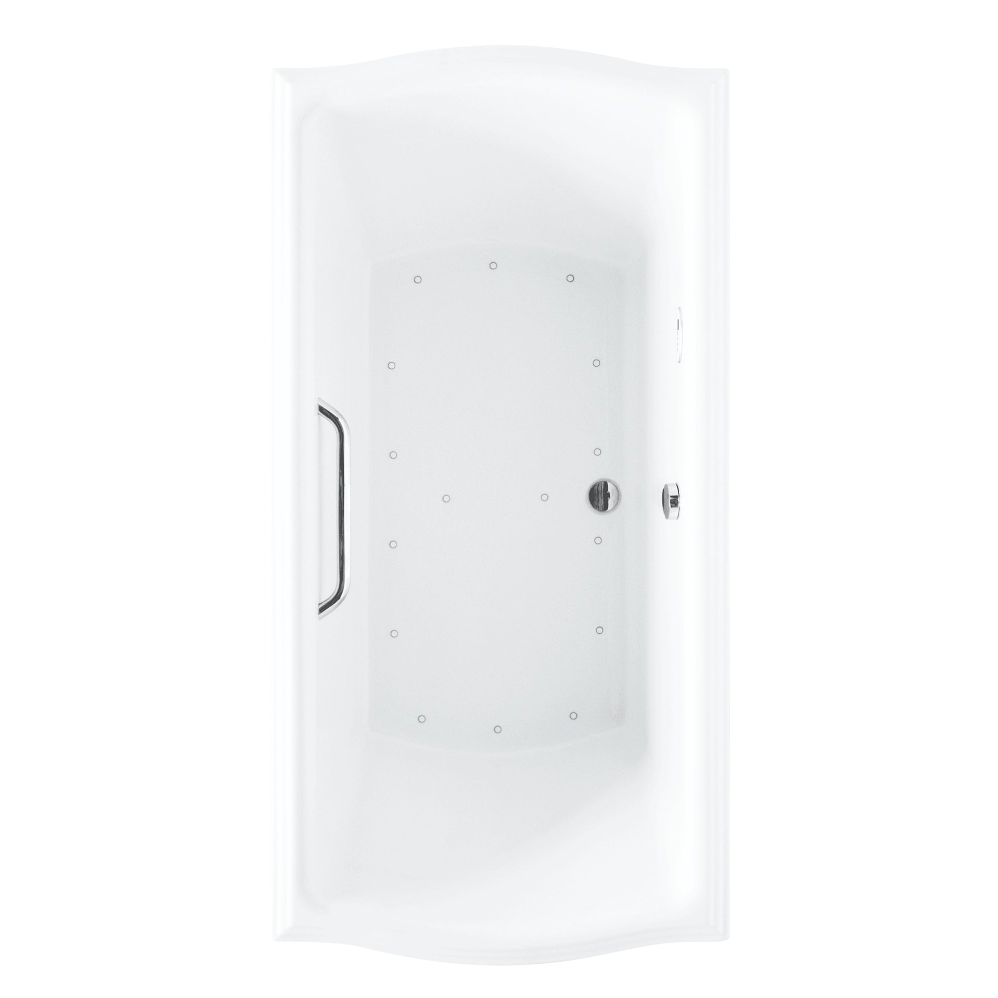 Toto 72" Cast Acrylic Clayton Drop-In Tub Right Blower Bathtub with Grab Bar, Cotton White, ABR784S#01YCP