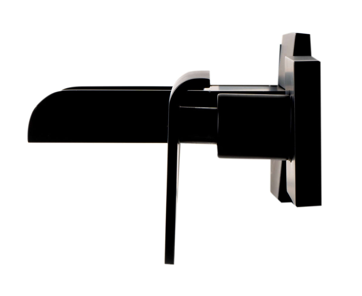 Alternate Image for ALFI brand 1.2 GPM Lever Waterfall Spout Bathroom Faucet, Modern, Black Matte, AB1796-BM