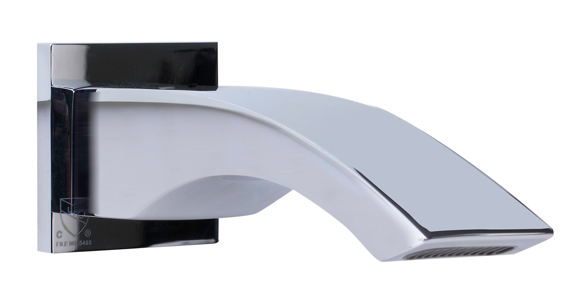 Alternate Image for ALFI brand Brass, AB3301-PC Polished Chrome Curved Wallmounted Tub Filler Bathroom Spout