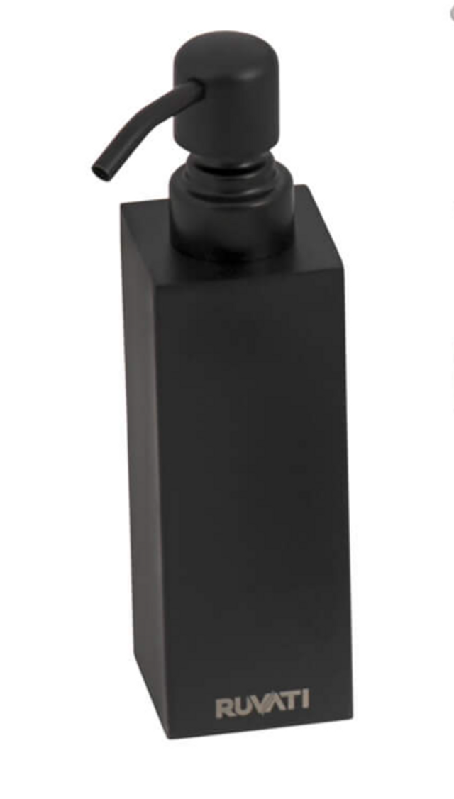Main Image for Ruvati Black Soap Dispenser Modern Square for Workstation Sink Organizer, RVA1019