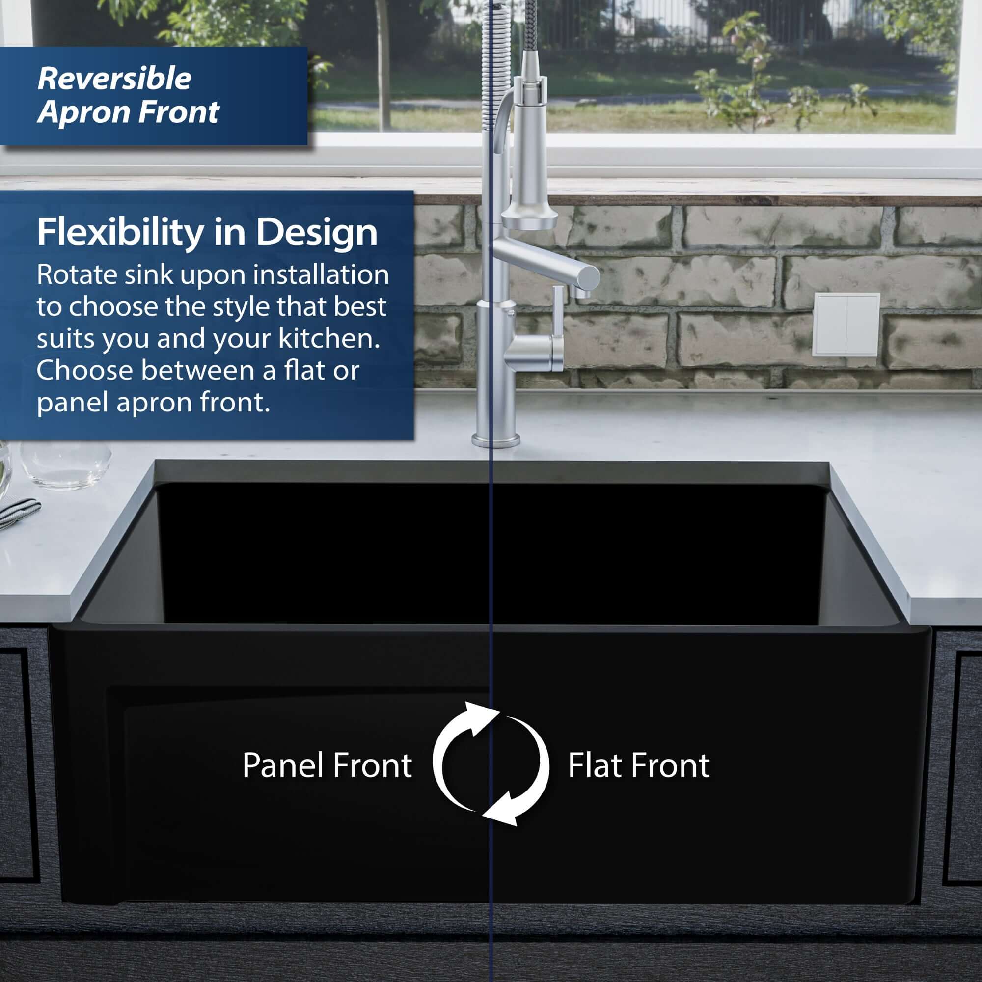 Alternate Image for Karran Fireclay 30" Fireclay Farmhouse Sink with Accessories, Matte Black, FCP30SBMB