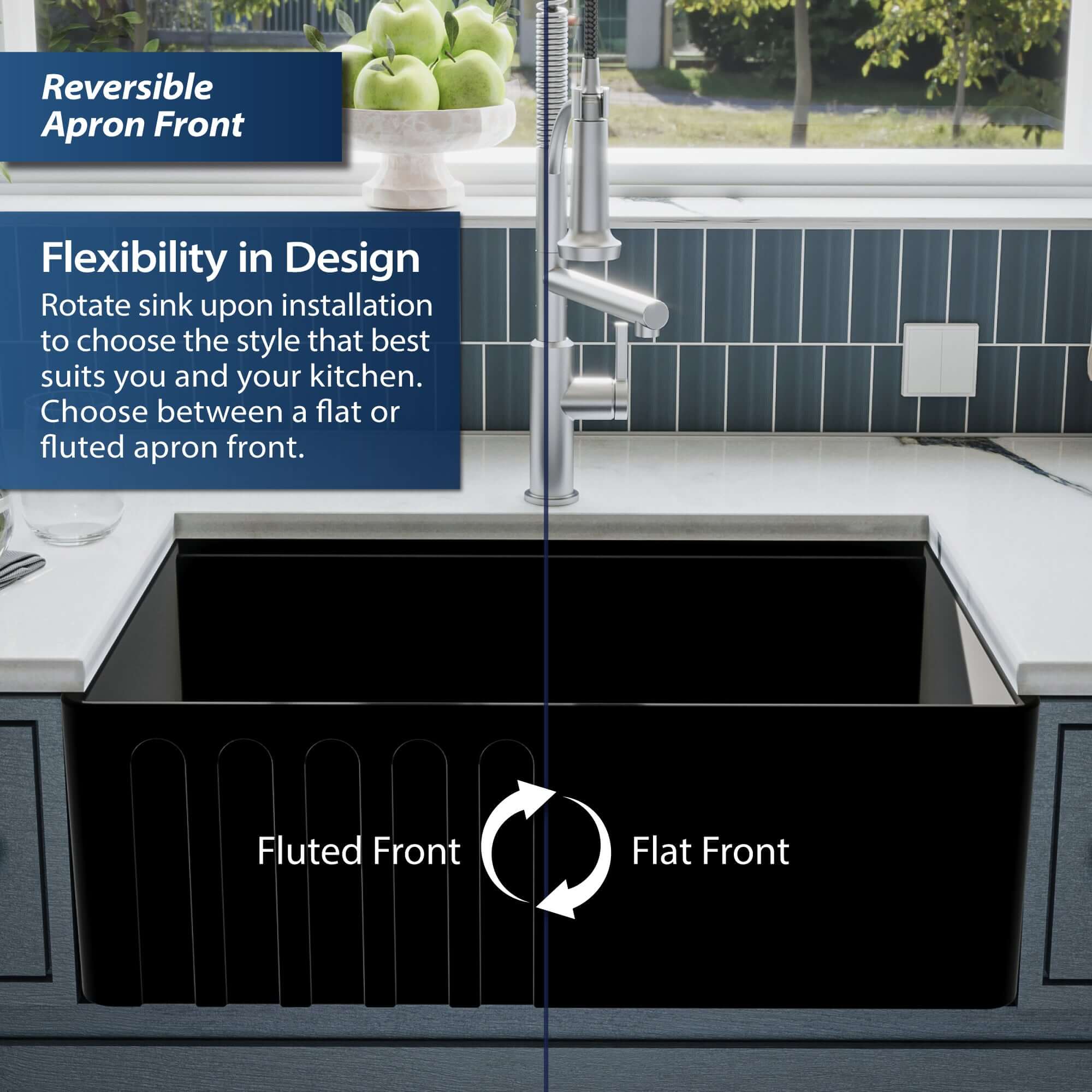 Alternate Image for Karran Fireclay 30" Fireclay Workstation Farmhouse Sink with Accessories, Matte Black, FCWSF30SBMB-PK1