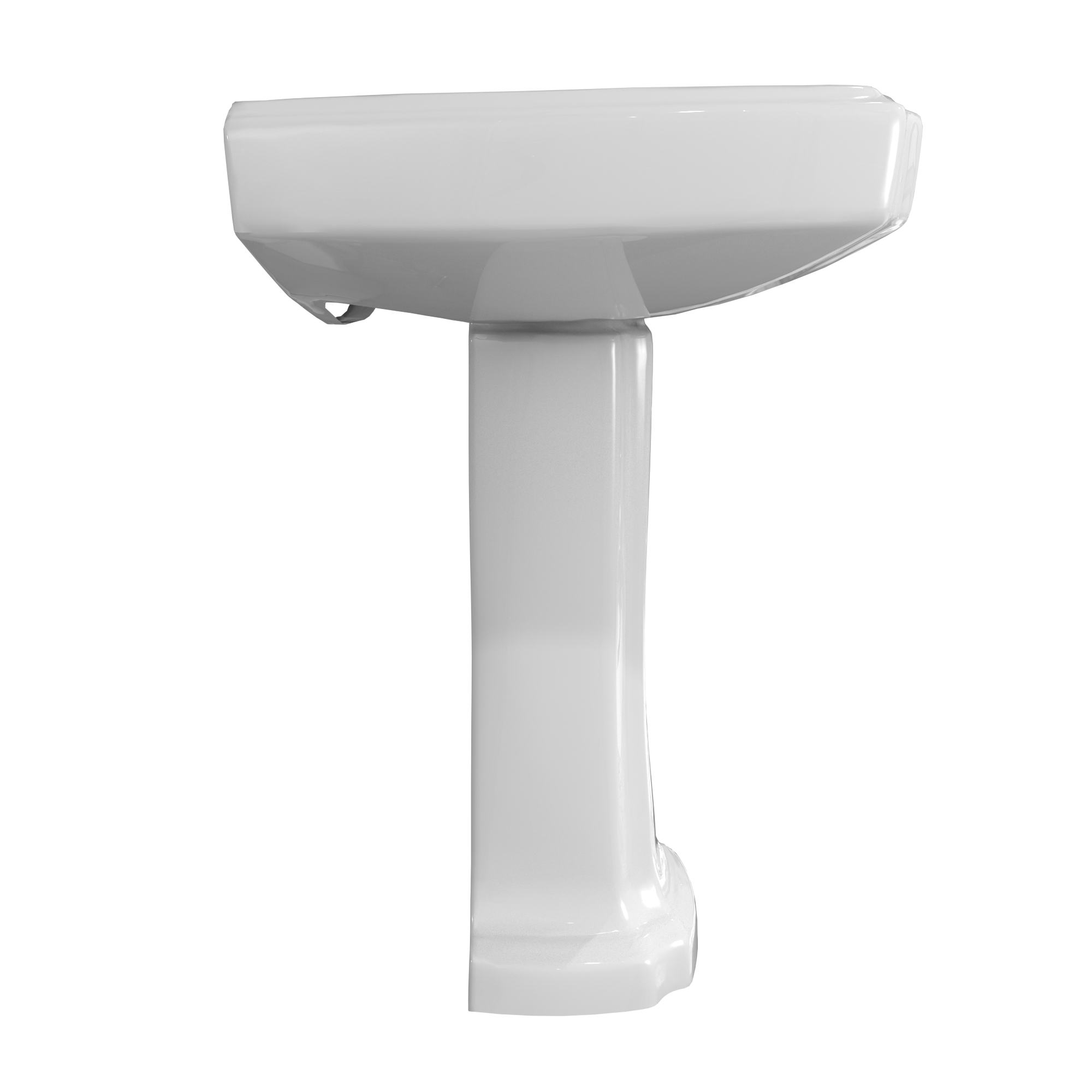 Alternate Image for TOTO Guinevere 27-1/8" x 19-7/8" Rectangular Pedestal Bathroom Sink for 8 Inch Center Faucets, Cotton White, Vitreous China, LPT970.8#01