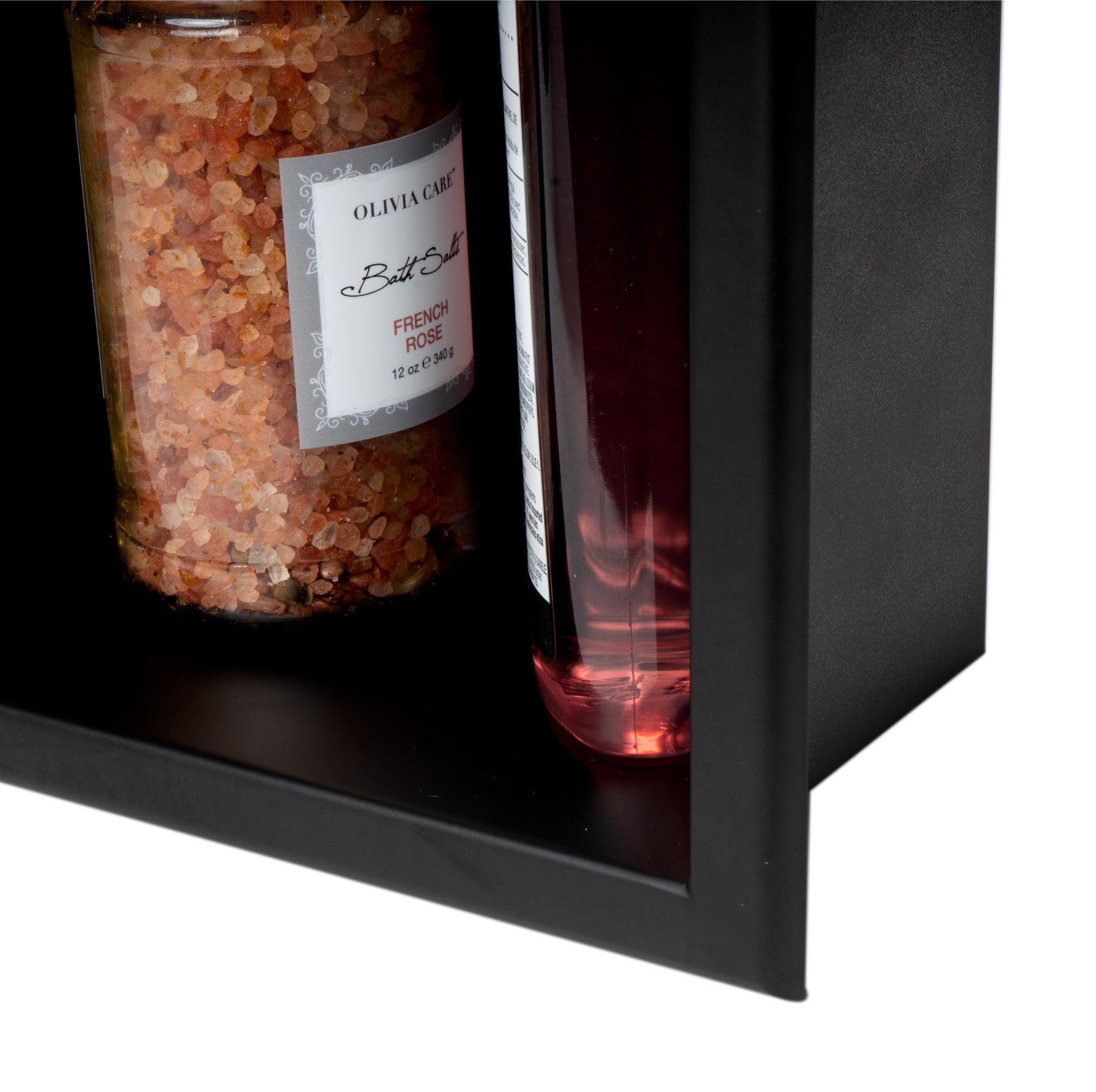 Alternate Image for ALFI brand ABNC1212-BLA 12" x 12" Black Matte Stainless Steel Square Single Shelf Bath Shower Niche, 20 Gauge