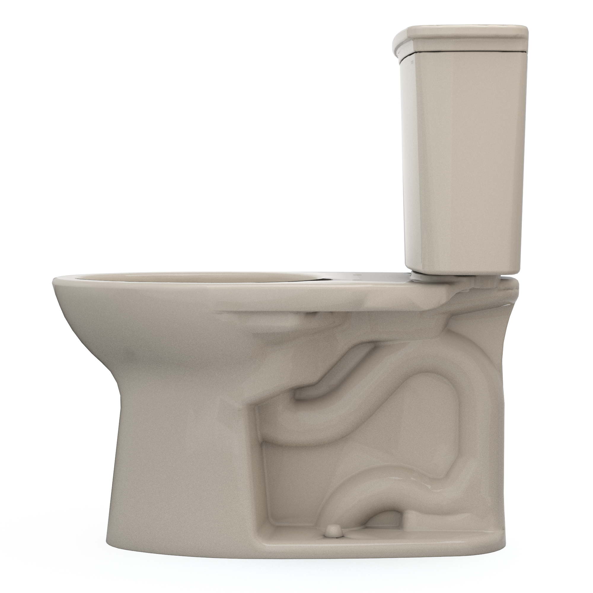 Alternate Image for TOTO Drake Transitional Two-Piece Elongated 1.28 GPF TORNADO FLUSH Toilet with CEFIONTECT, Bone, Vitreous China, CST786CEG#03