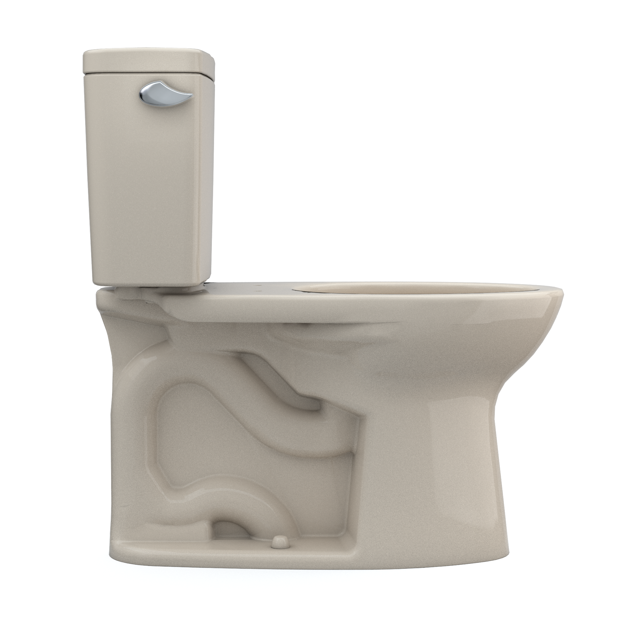 Alternate Image for TOTO Drake Two-Piece Elongated 1.28 GPF TORNADO FLUSH Toilet with CEFIONTECT, Bone, Vitreous China, CST776CEG#03