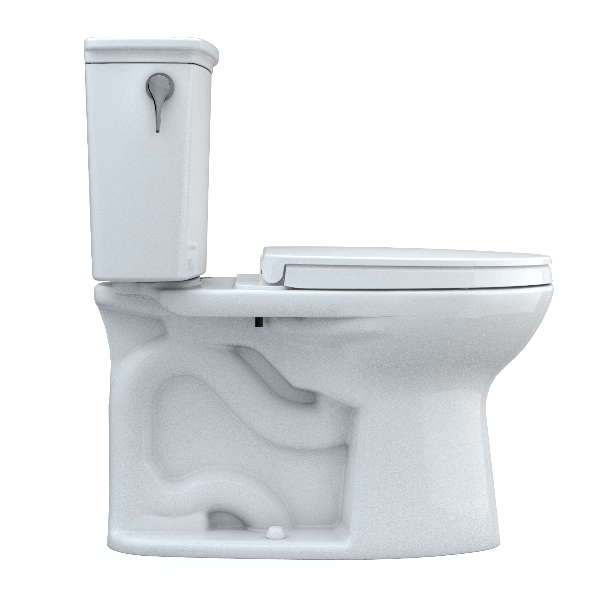 Alternate Image for TOTO Drake Transitional Two-Piece Elongated 1.28 GPF TORNADO FLUSH Toilet with CEFIONTECT and SoftClose Seat, WASHLET+ Ready, Cotton White, Vitreous China, MS786124CEG#01