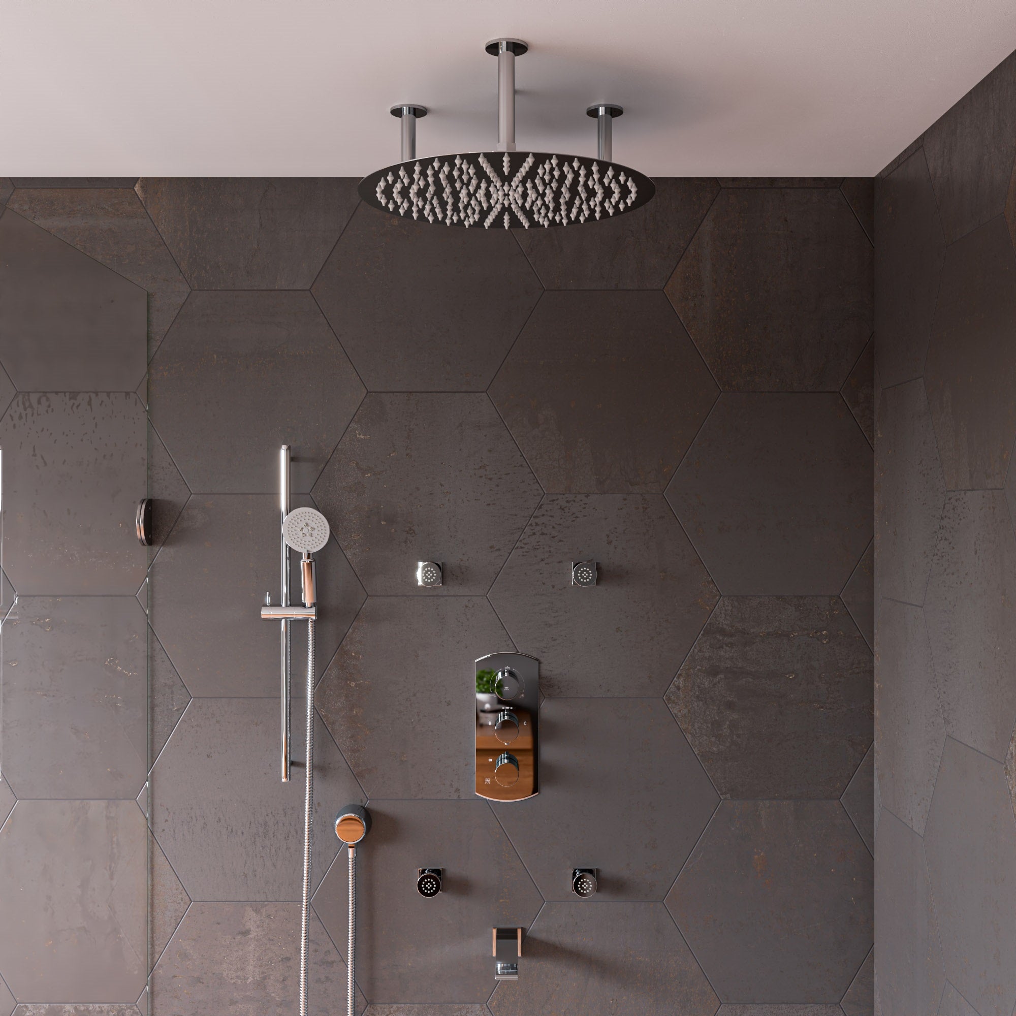 Alternative View of ALFI brand RAIN20R-PSS 20" Round Polished Solid Stainless Steel Ultra Thin Rain Shower Head
