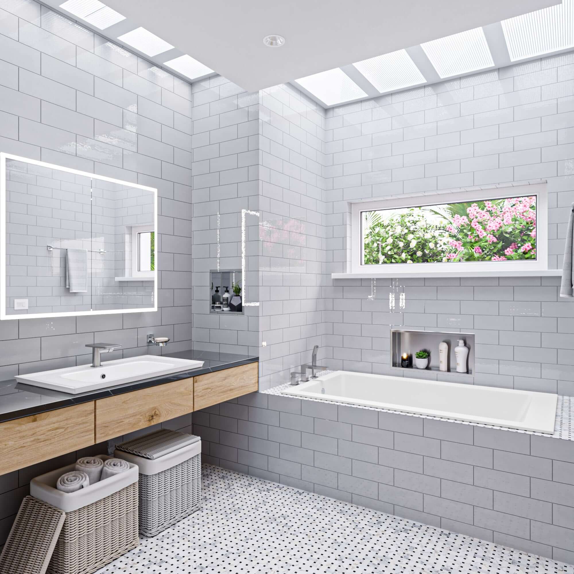 ALFI brand 60 resin square bathtub white matte product image