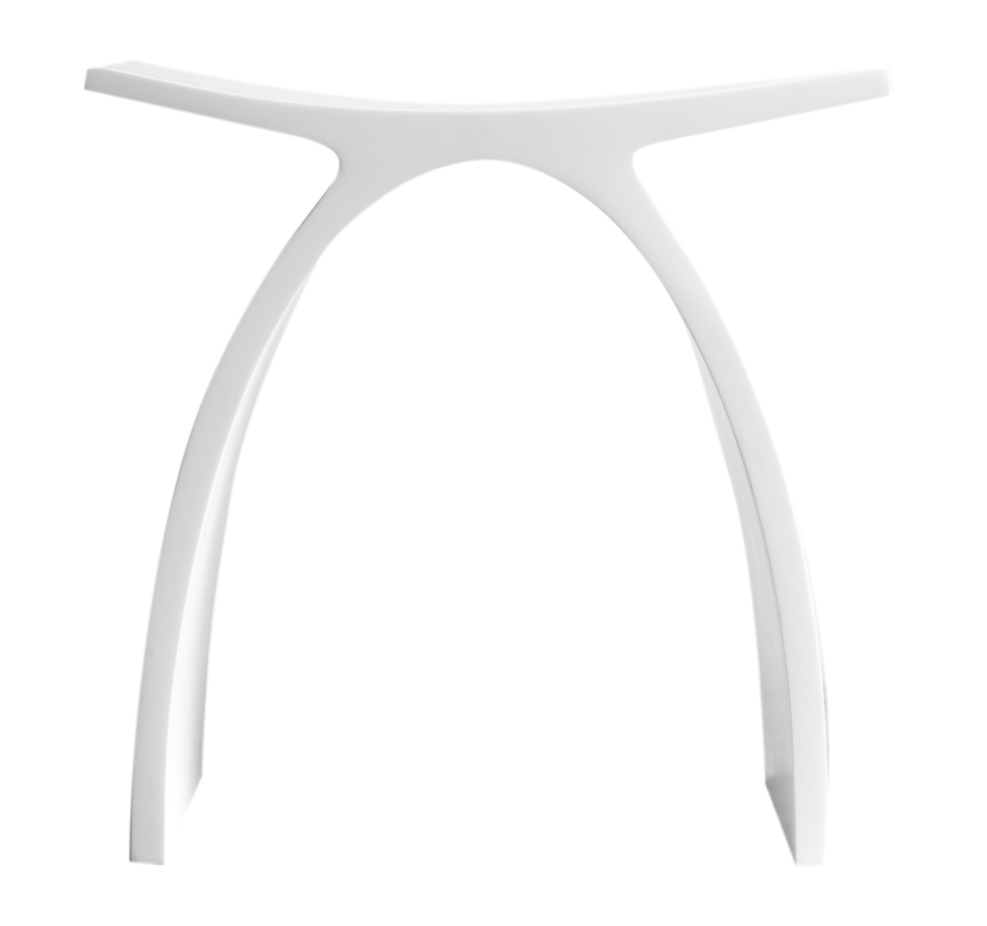 Alternate Image for ALFI brand ABST77 Arched White Matte Solid Surface Resin Bathroom / Shower Stool