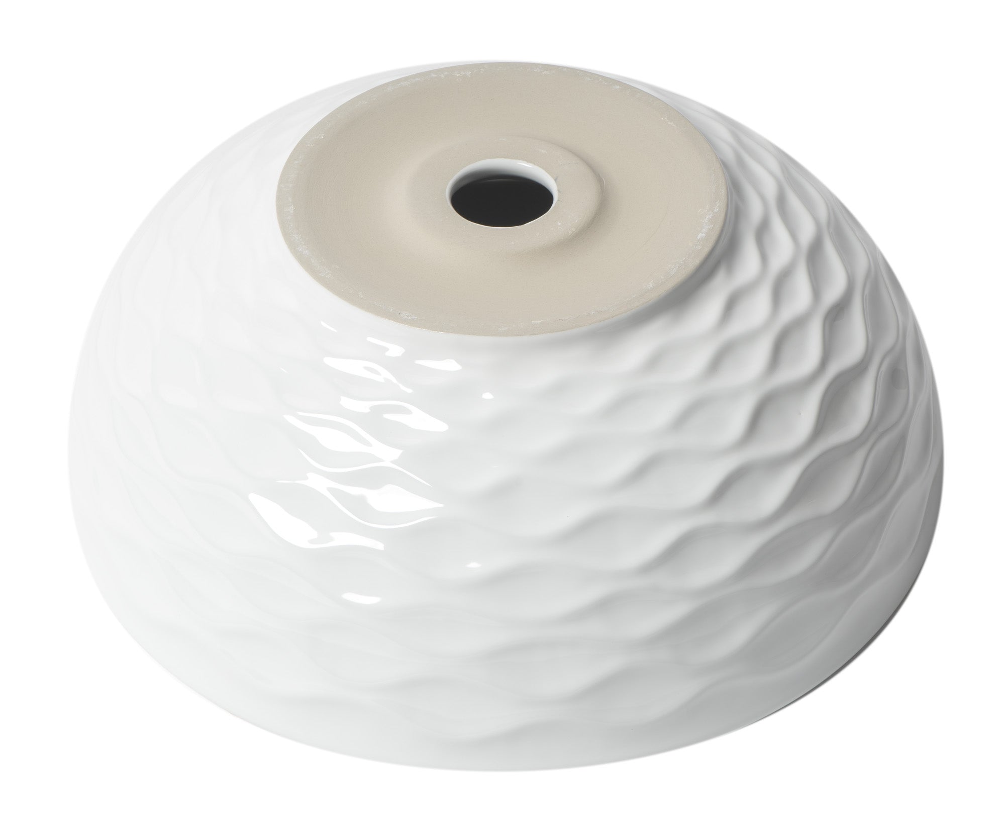 Alternate Image for ALFI brand 15.13" x 15.13" Round Above Mount Porcelain Bathroom Sink, White, No Faucet Hole, ABC909