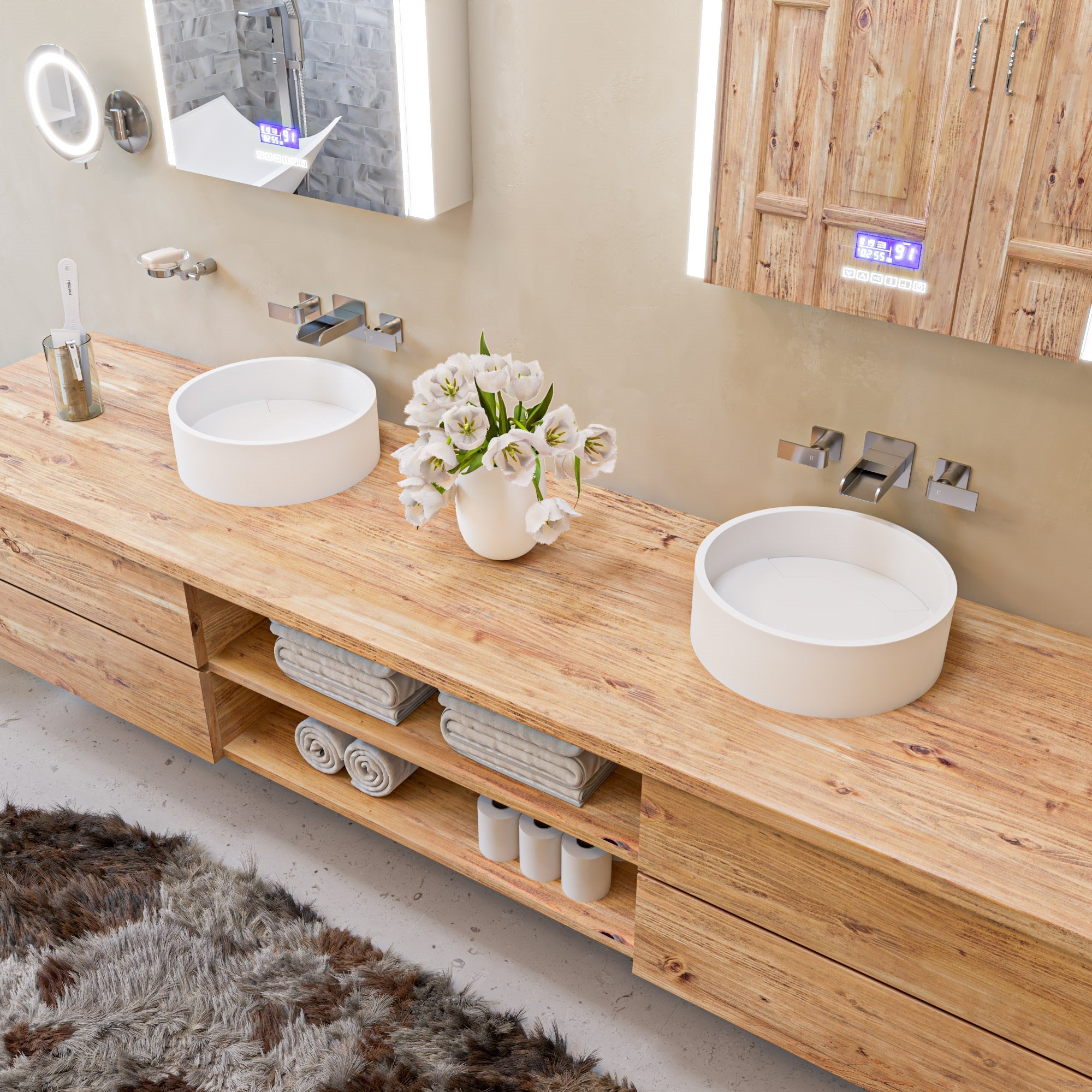 Alternative View of ALFI brand Brass, AB9508-BN Brushed Nickel 6 Piece Matching Bathroom Accessory Set