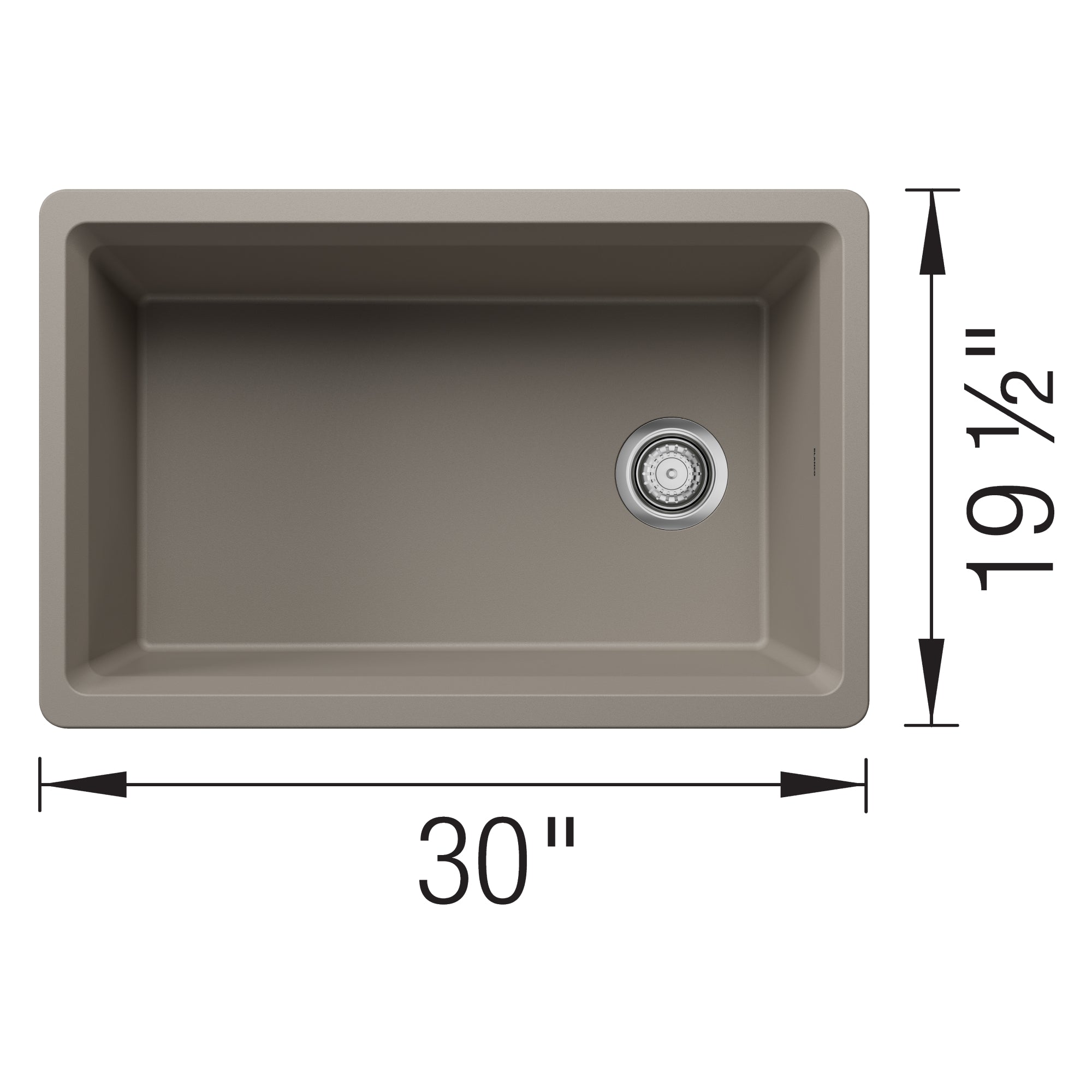 Alternate Image for Blanco Inteos 30" Undermount Silgranit Workstation Kitchen Sink, Truffle, No Faucet Hole, 443307