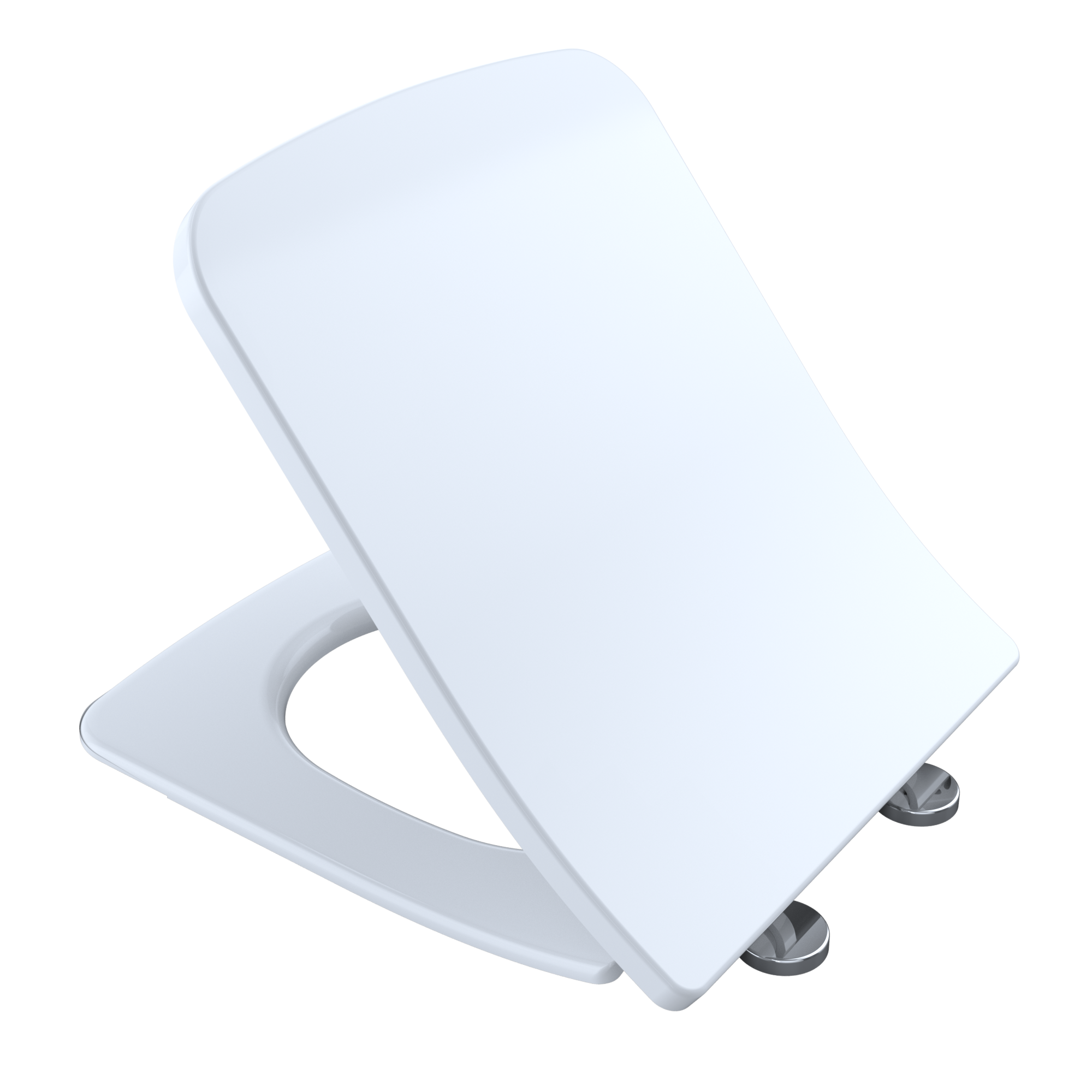 TOTO SoftClose Slim Square Non-Slamming Seat and Lid for SP Wall-Hung Toilet, Cotton White- Urea Resin, SS249R#01