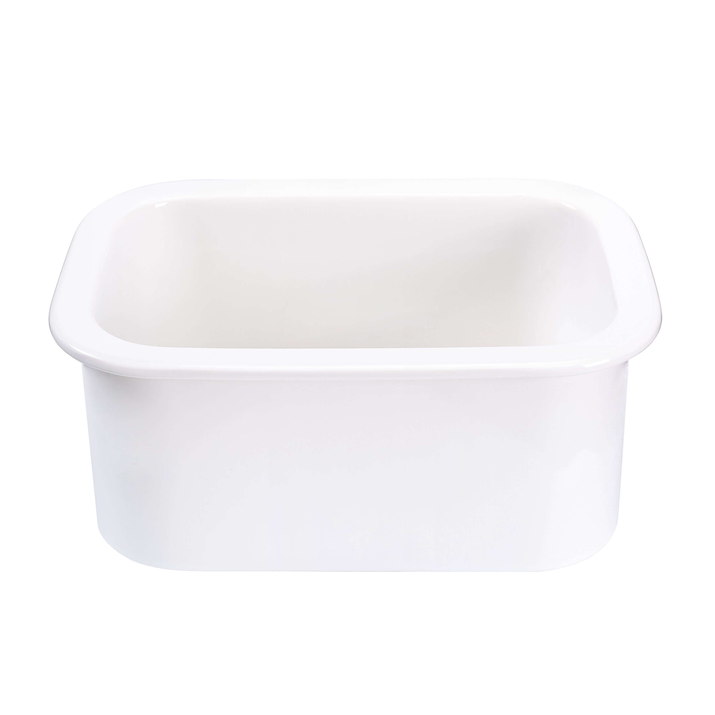 ALFI brand 19 rectangle fireclay bar/prep sink white product image