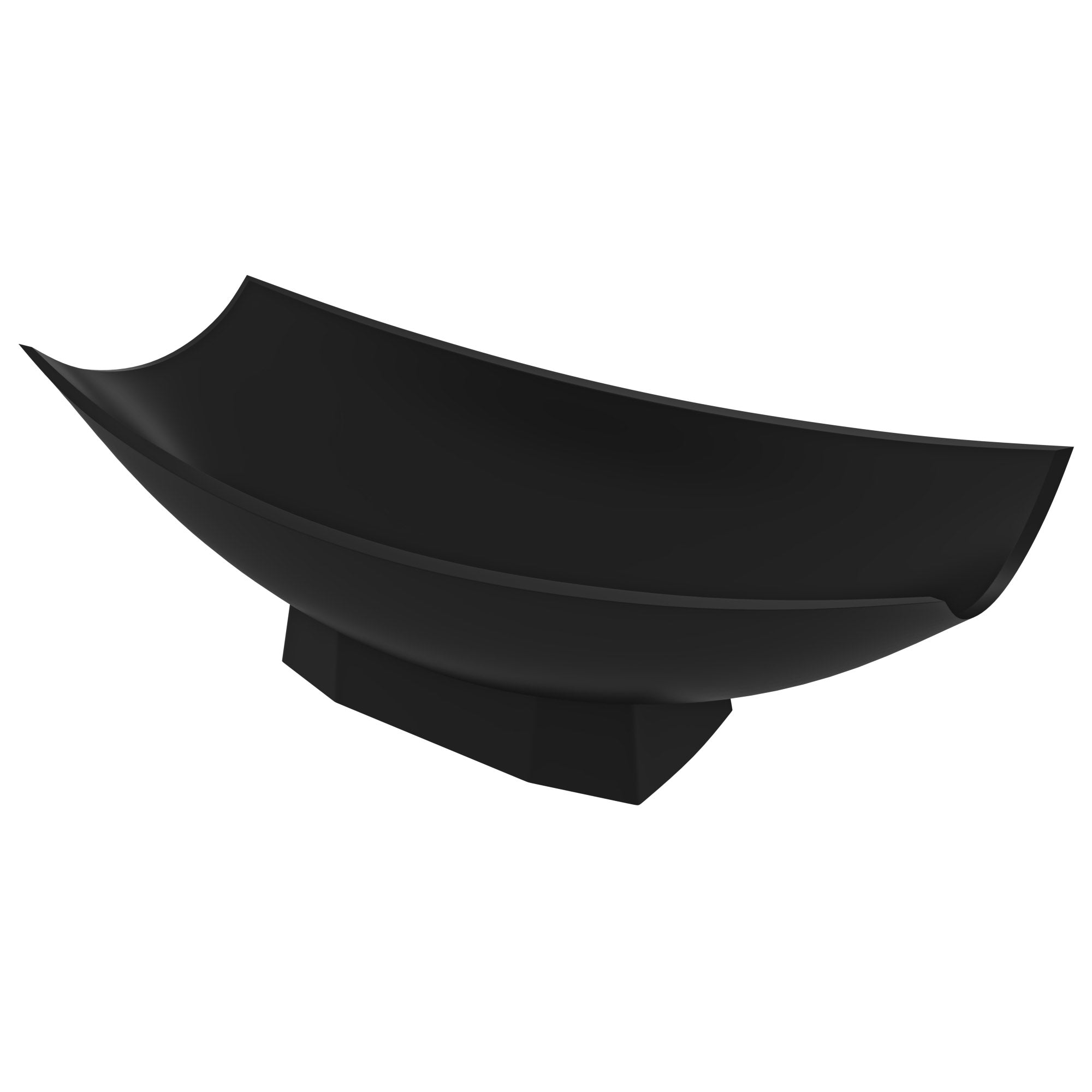 Alternate Image for ALFI brand 71" Solid Surface Resin Free Standing Oval Bathtub, Hammock Style, Black Matte, AB9992BM