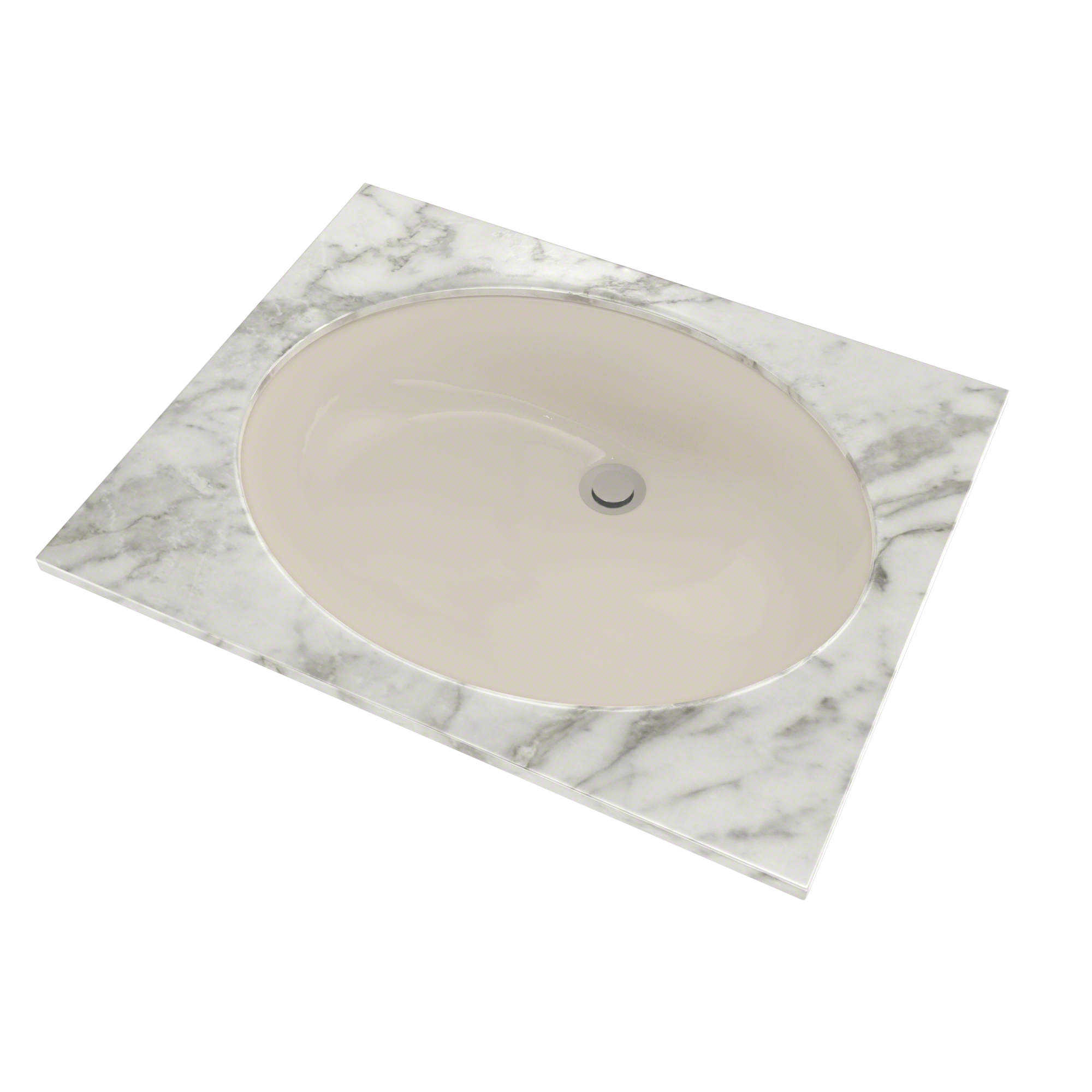 Alternate Image for TOTO Dantesca Oval Undermount Bathroom Sink with CEFIONTECT, Sedona Beige, Vitreous China, LT597G#12