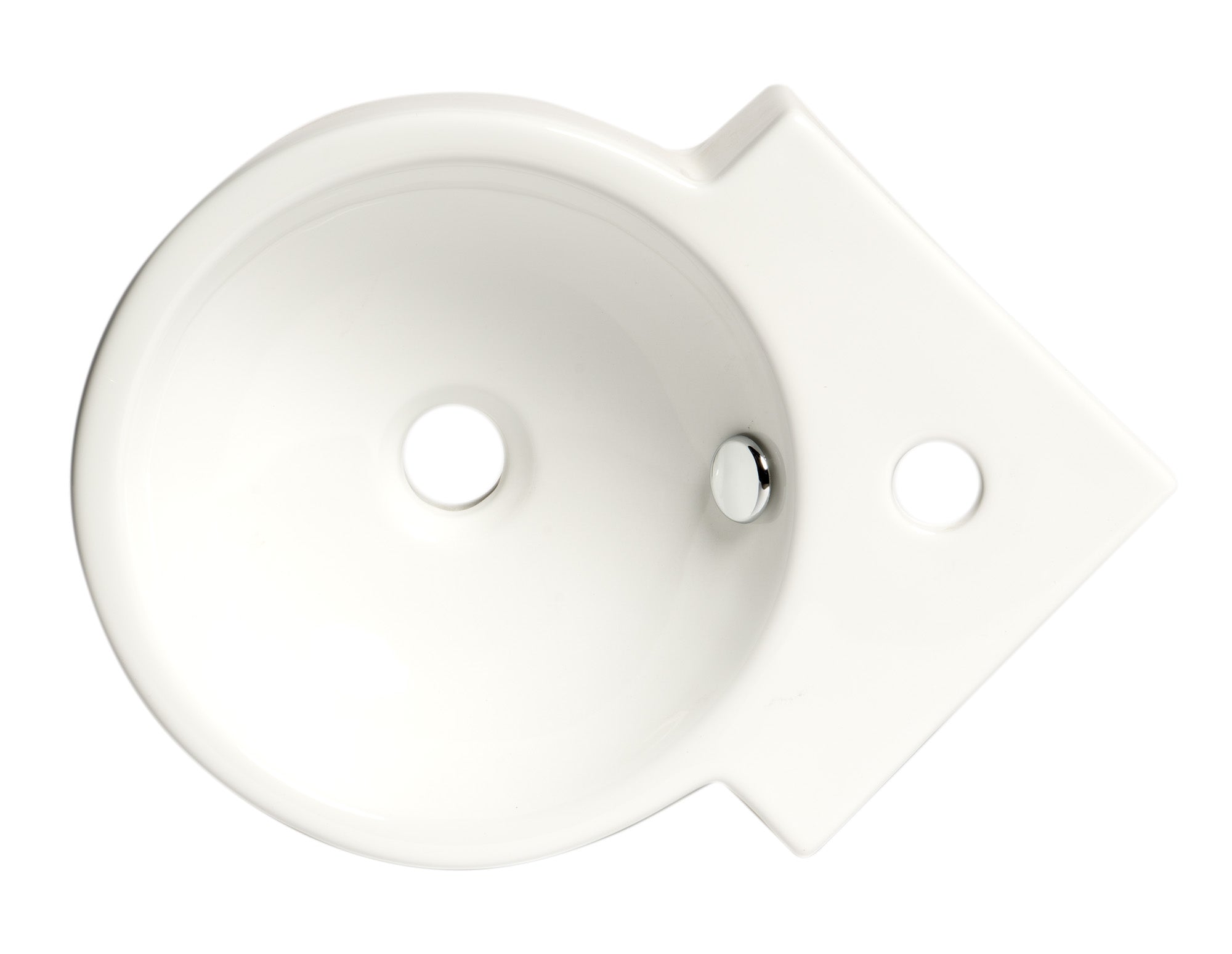 Alternate Image for ALFI brand 17.38" x 12" Oval Wall Mount Porcelain Bathroom Sink, White, 1 Faucet Hole, ABC121