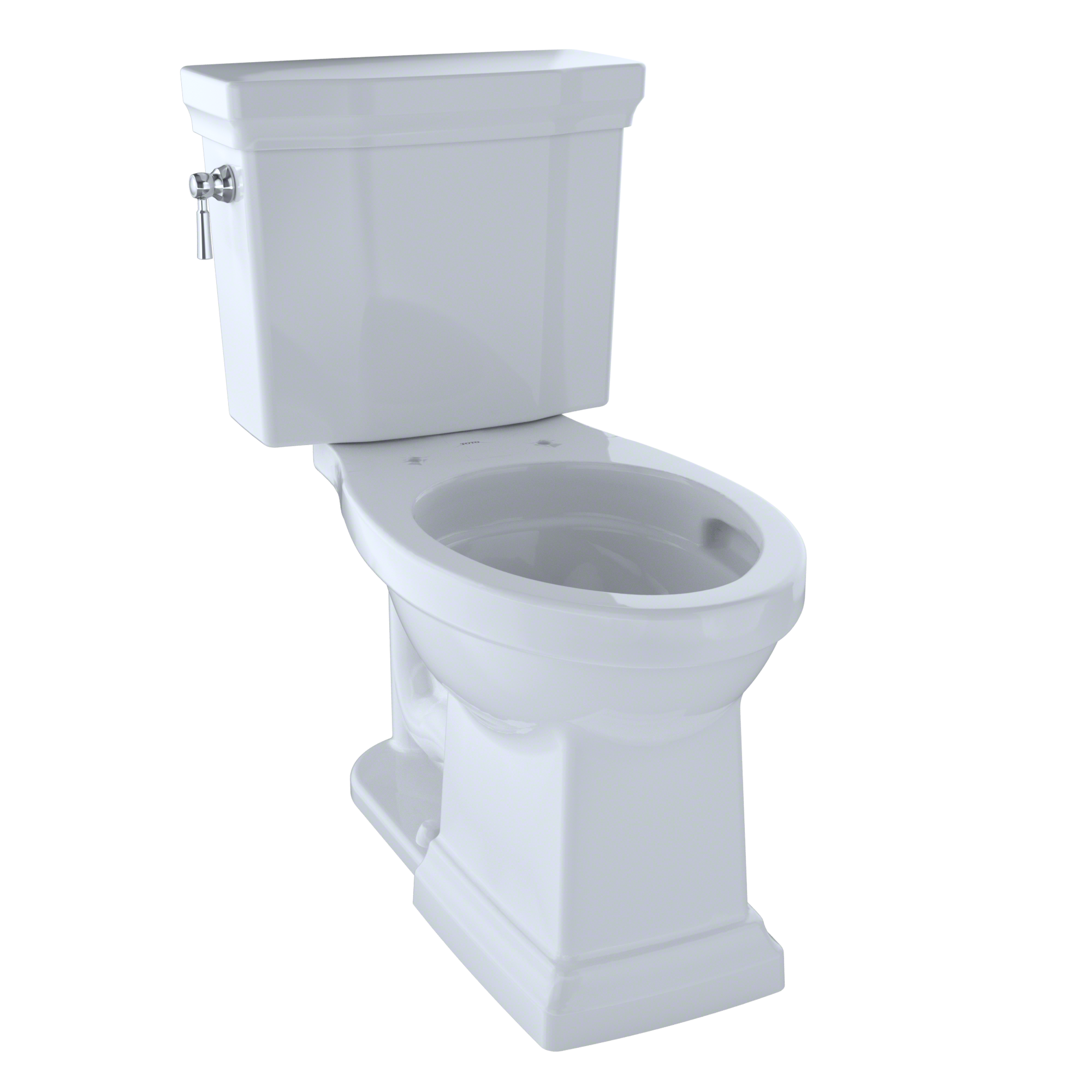 Alternate Image for TOTO Promenade II Two-Piece Elongated 1.28 GPF Universal Height Toilet with CEFIONTECT, Cotton White, Vitreous China, CST404CEFG#01