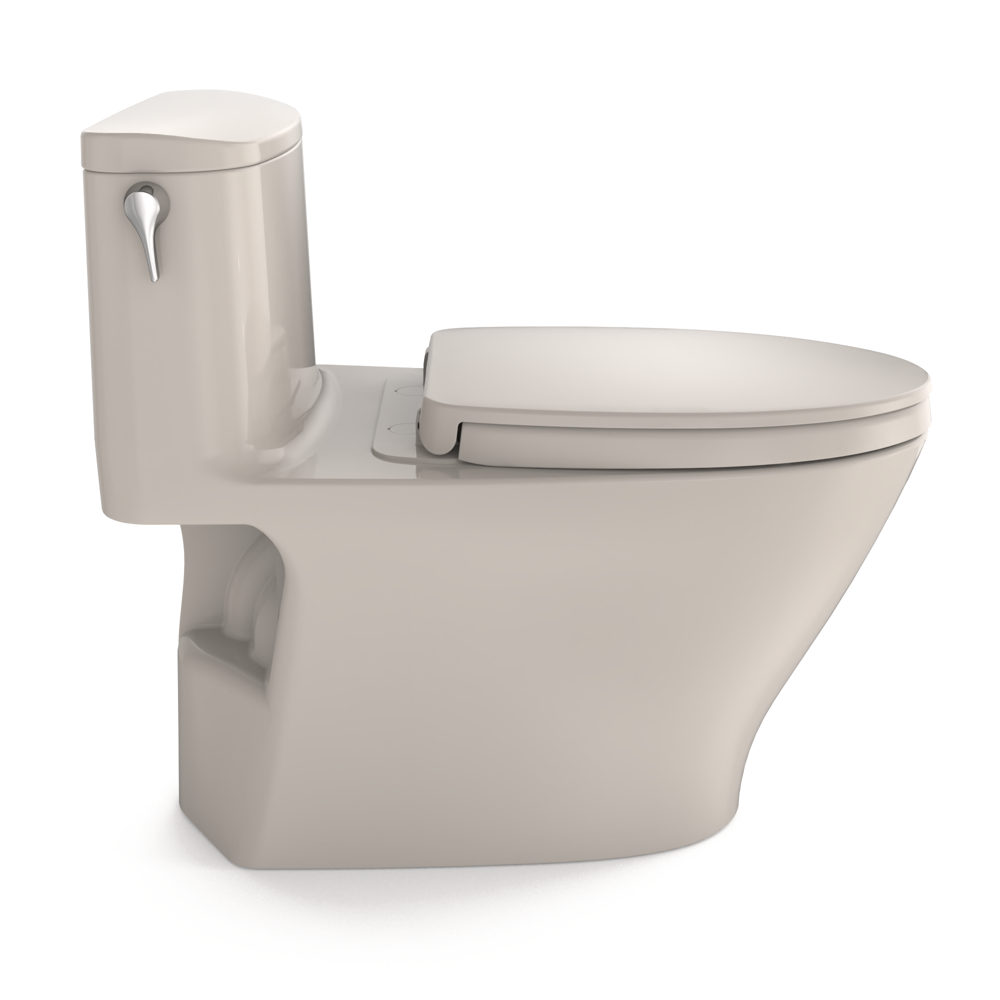 Alternate Image for TOTO Nexus 1G One-Piece Elongated 1.0 GPF Universal Height Toilet with CEFIONTECT and SS124 SoftClose Seat, WASHLET+ Ready, Sedona Beige, Vitreous China, MS642124CUFG#12