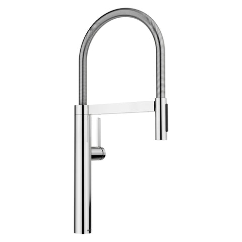 Blanco Culina II Semi-Pro Pull-Down Dual-Spray Kitchen Faucet, Chrome, 1.5 GPM, Brass, 527473