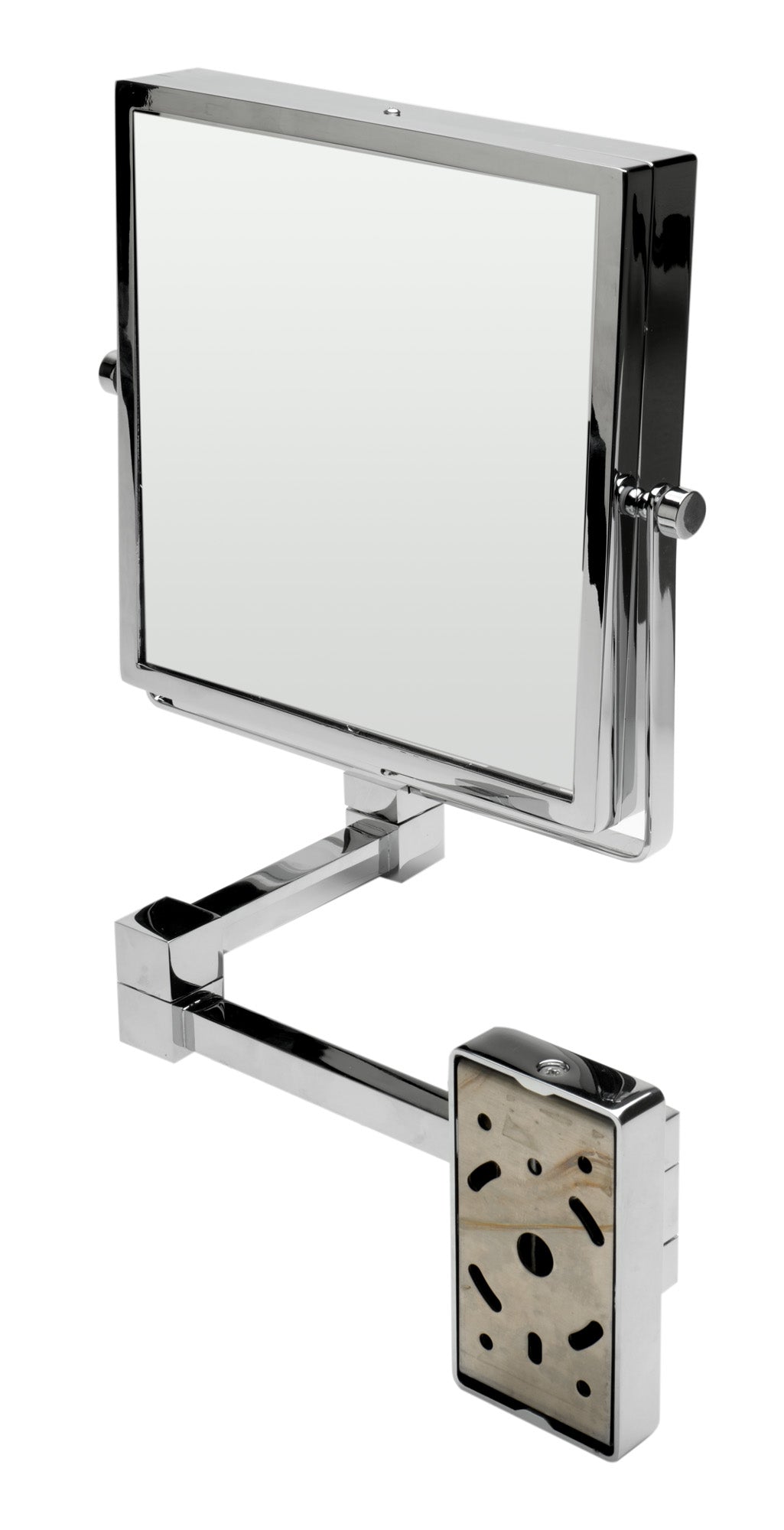 Alternate Image for ALFI brand ABM8WS-PC 8" Square Wall Mounted 5x Magnify Cosmetic Mirror