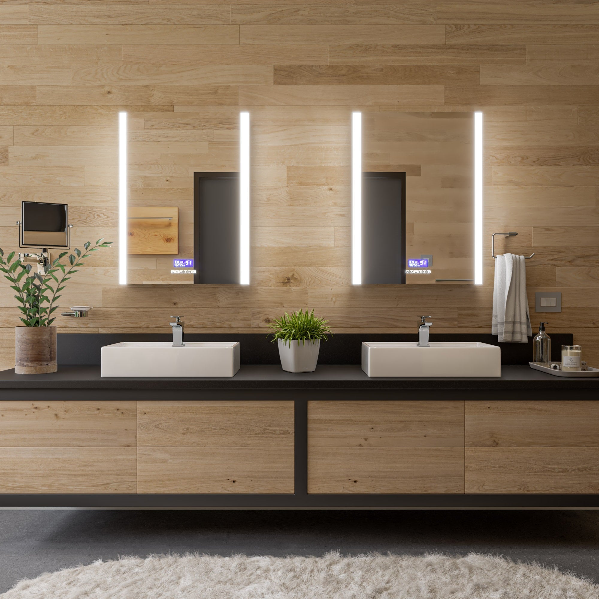 Alternate Image for ALFI brand 21.38" x 12.25" Rectangle Wall Mount Porcelain Bathroom Sink, White, 1 Faucet Hole, ABC122