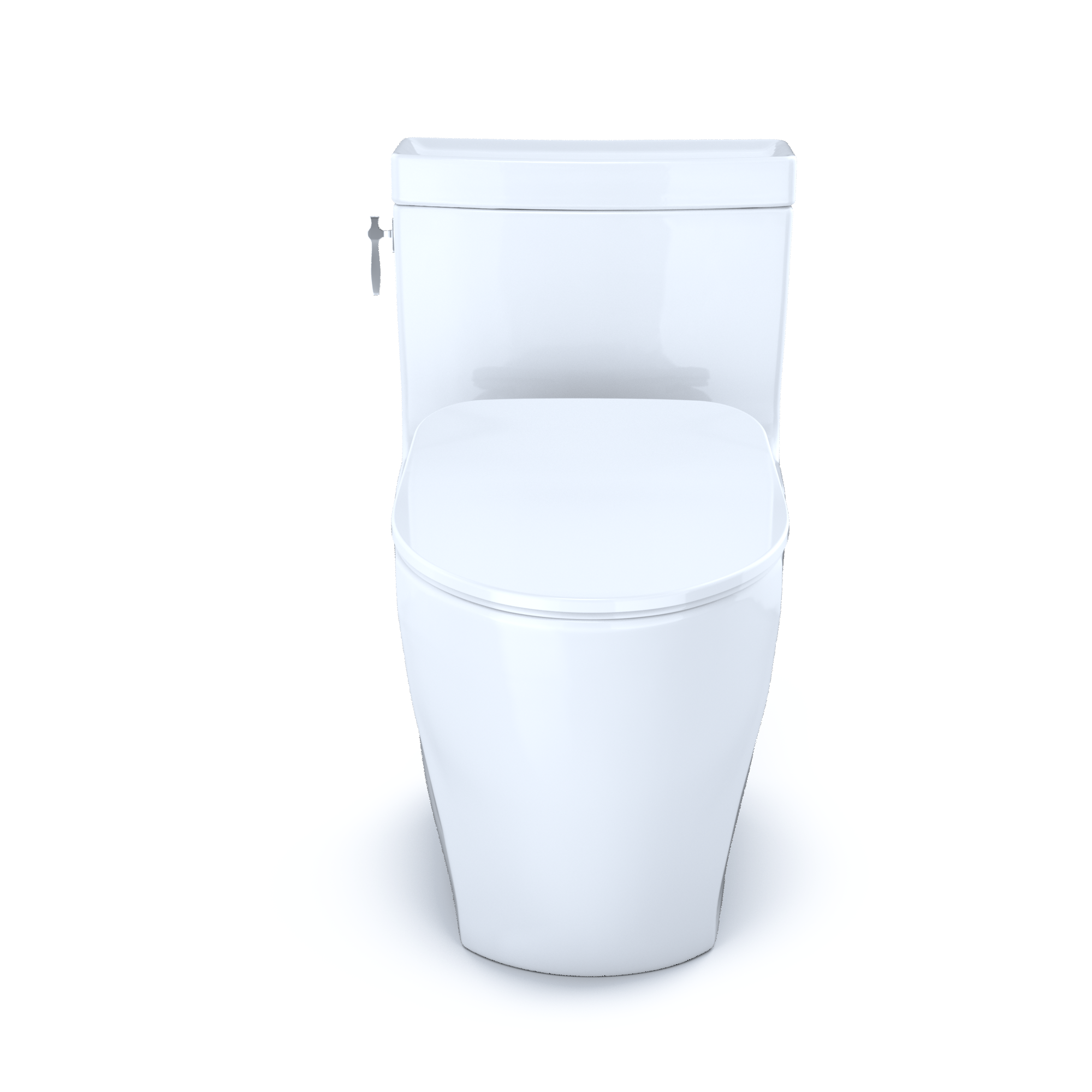 Alternate Image for TOTO Aimes One-Piece Elongated 1.28 GPF Toilet with CEFIONTECT and SoftClose Seat, WASHLET+ Ready, Cotton White, Vitreous China, MS626234CEFG#01