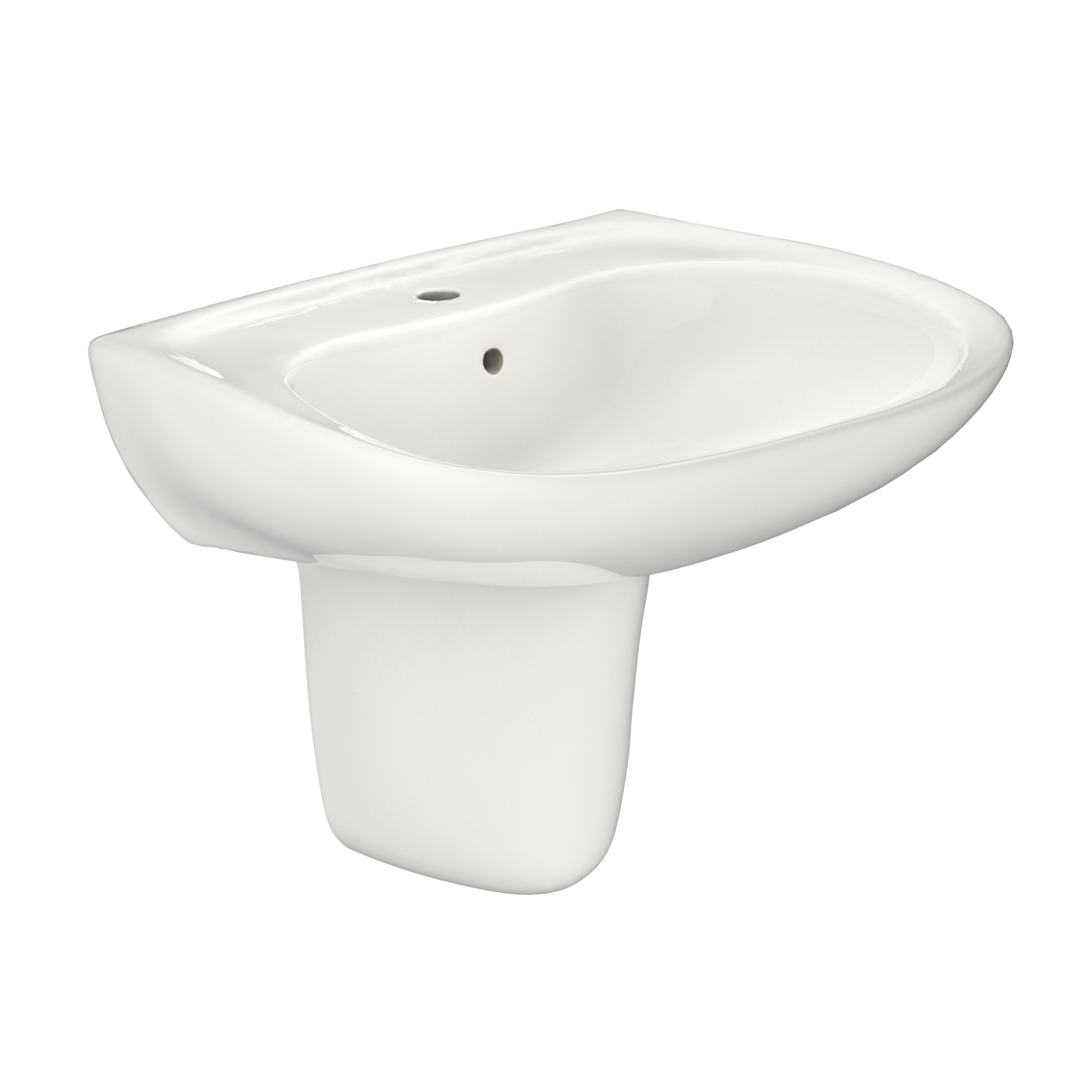 Alternate Image for TOTO Prominence Oval Wall-Mount Bathroom Sink with CeFiONtect and Shroud for Single Hole Faucets, Colonial White, Vitreous China, LHT242G#11