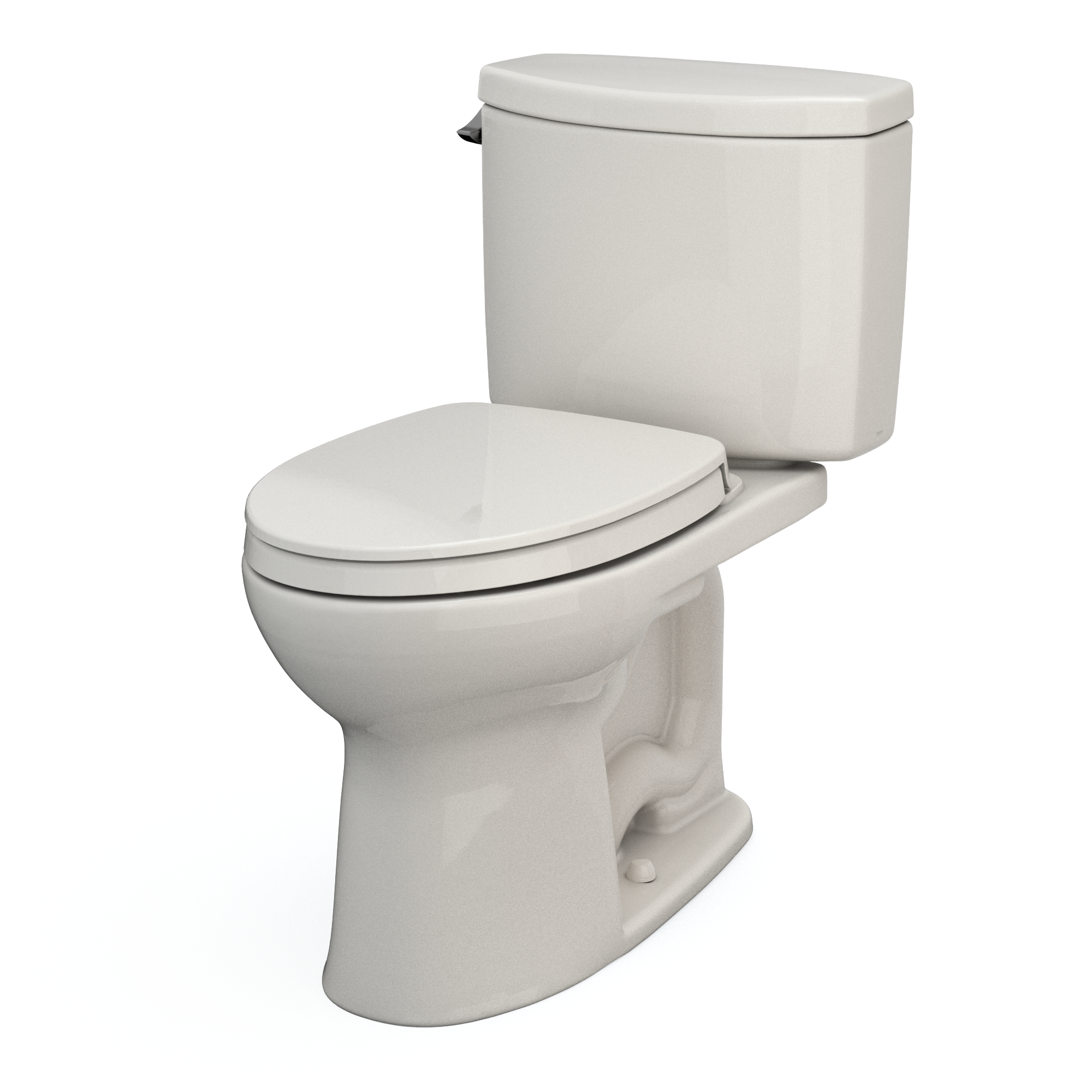 Alternate Image for TOTO Drake II Two-Piece Elongated 1.28 GPF Universal Height Toilet with CEFIONTECT and SS124 SoftClose Seat, WASHLET+ Ready, Sedona Beige, Vitreous China|Plastic, MS454124CEFG#12