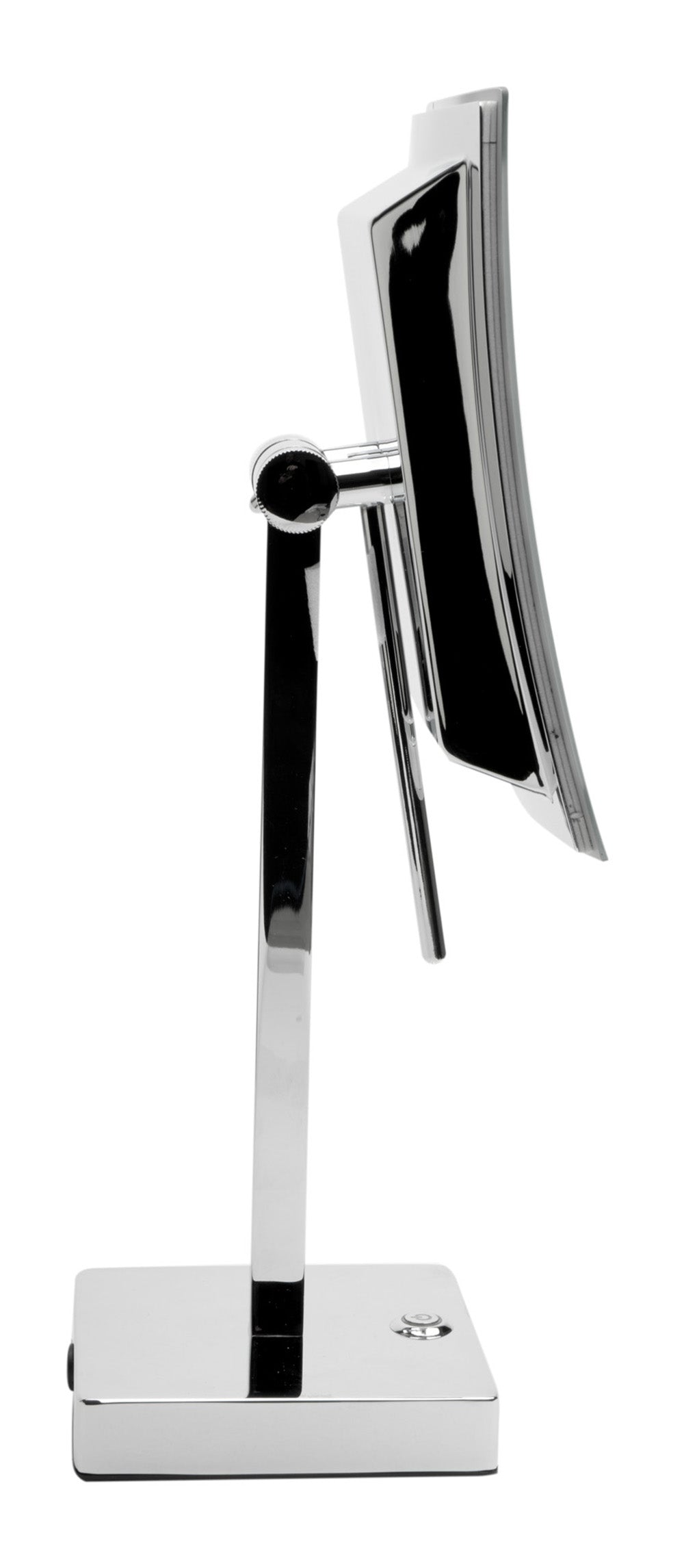 Alternate Image for ALFI brand ABM8FLED-PC Polished Chrome Tabletop Square 8" 5x Magnifying Cosmetic Mirror with Light