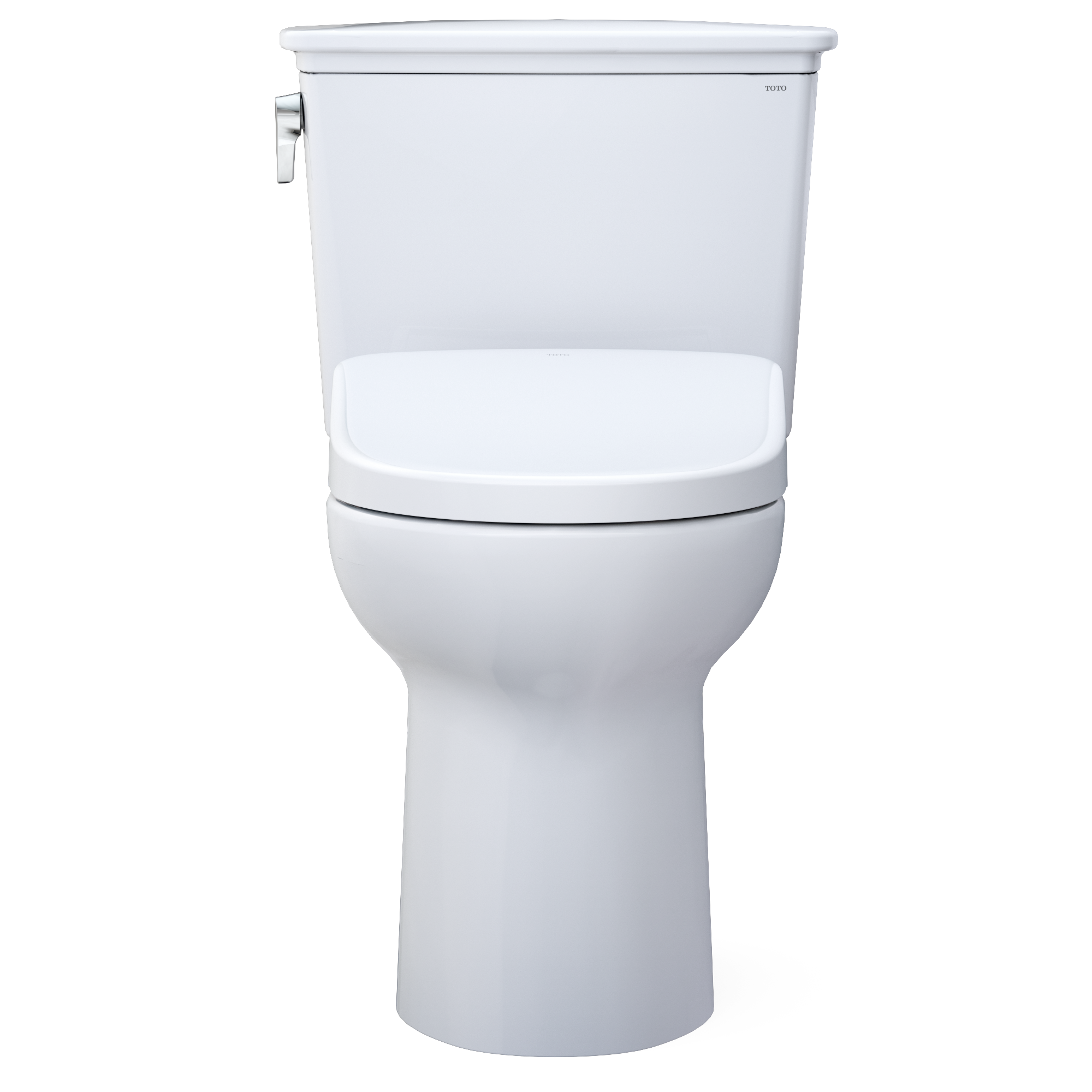 Alternate Image for TOTO Drake Transitional WASHLET+ Two-Piece Elongated 1.28 GPF Universal Height TORNADO FLUSH Toilet with S7 Contemporary Bidet Seat, Cotton White, Vitreous China|Plastic, MW7864726CEFG#01