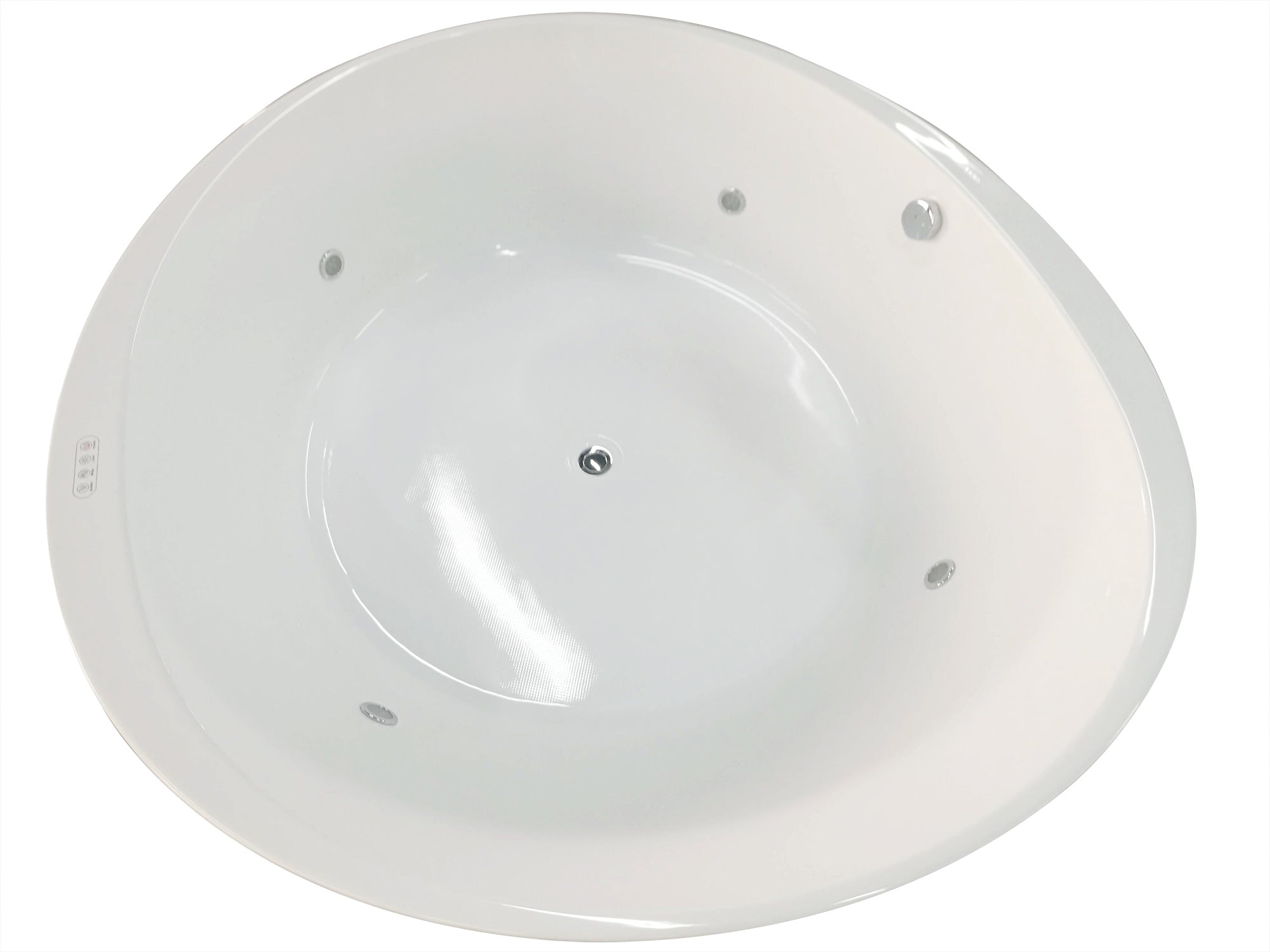 Alternate Image for Eago 66" Acrylic Free Standing Oval Air Bubble Bathtub, White, AM2130