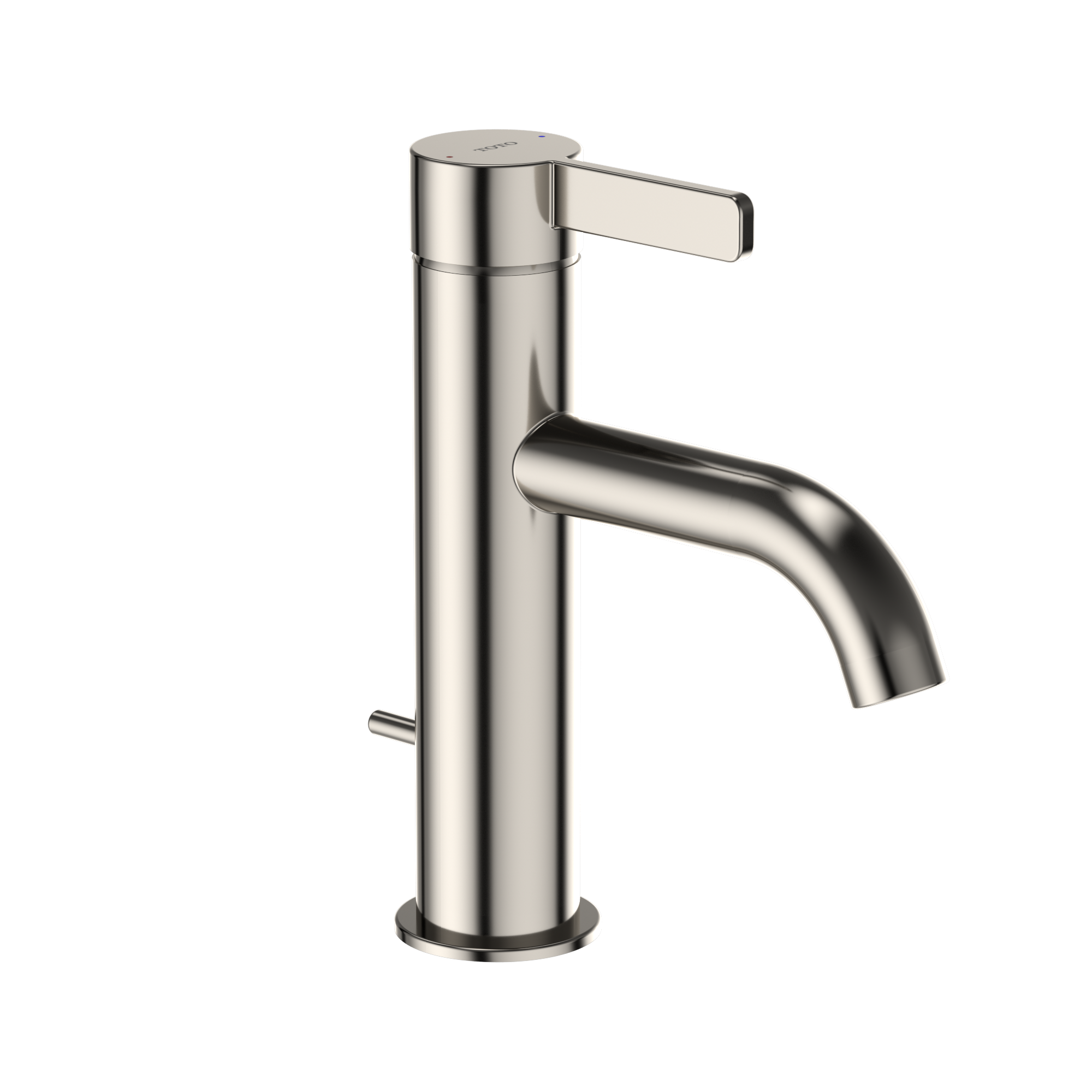 Alternate Image for TOTO GF Series 1.2 GPM Single Handle Bathroom Sink Faucet with COMFORT GLIDE Technology and Drain Assembly, Polished Nickel, Stainless Steel, TLG11301U#PN