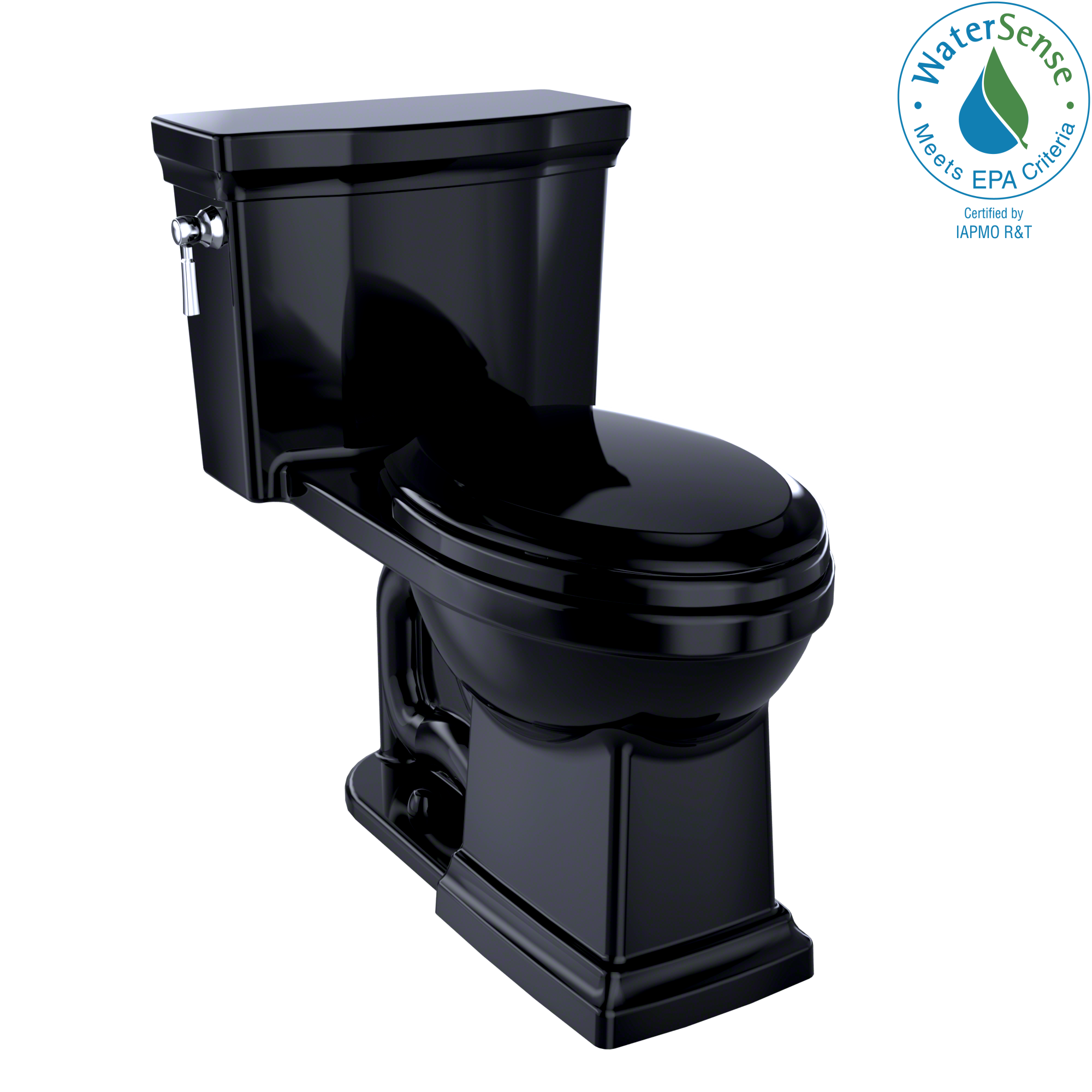 TOTO Promenade II One-Piece Elongated 1.28 GPF Universal Height Toilet, Ebony, Vitreous China, MS814224CEF#51