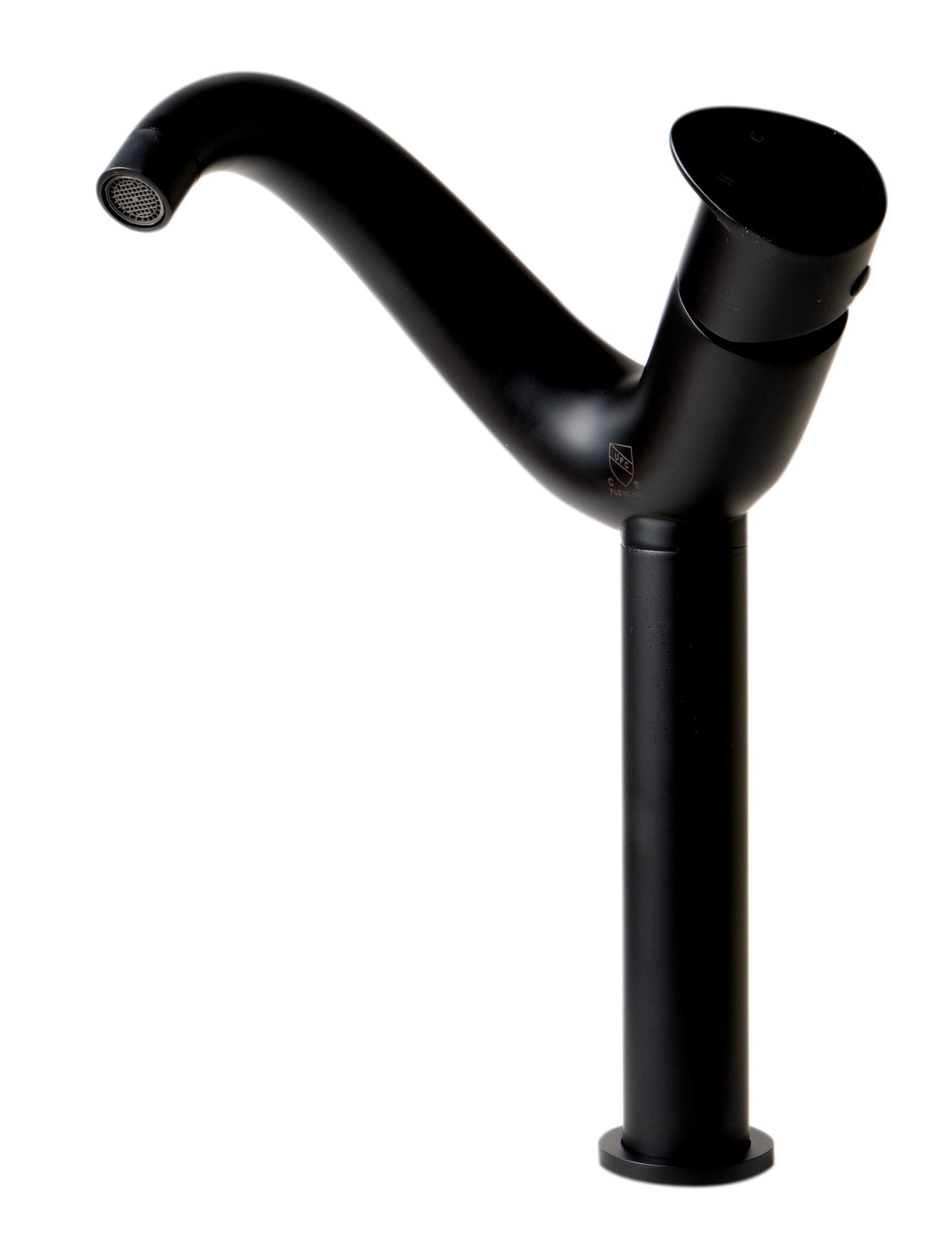 Alternate Image for ALFI brand 1.2 GPM Lever Curved Spout Bathroom Faucet, Modern, Black Matte, AB1570-BM