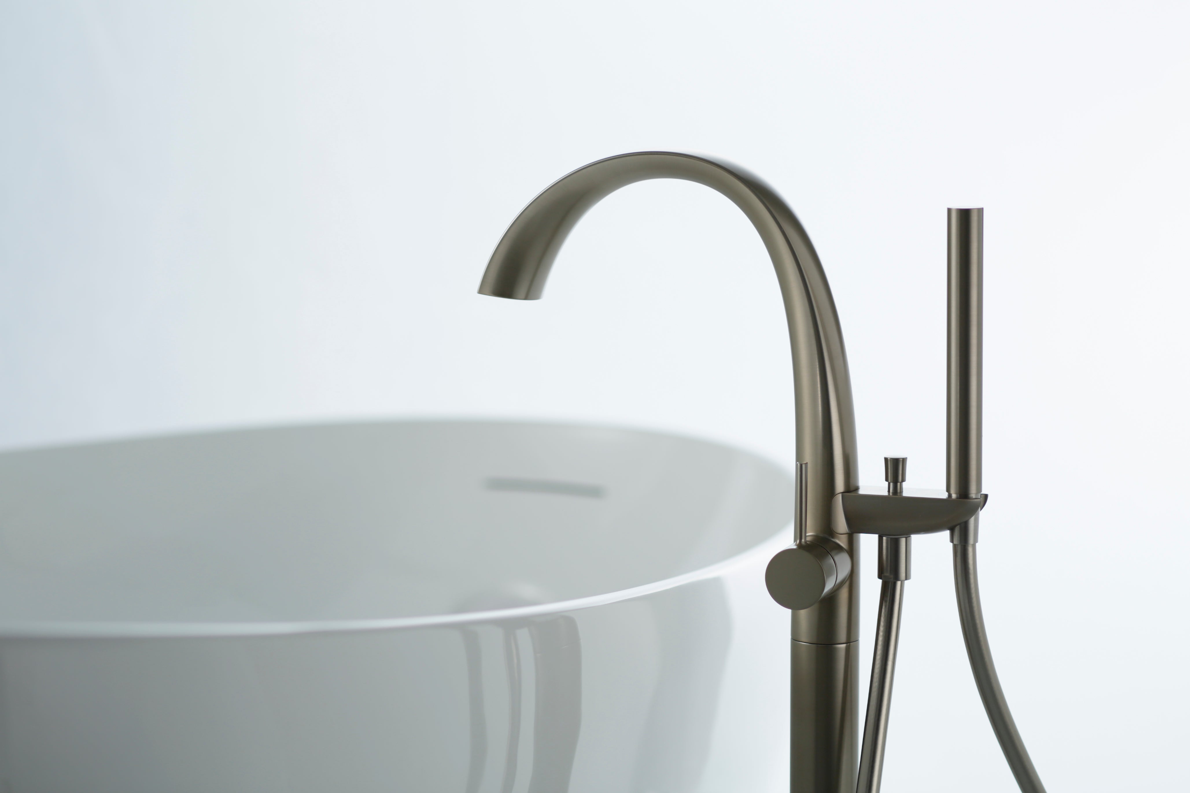 TOTO ZN Single-Handle Freestanding Tub Filler Faucet with 1.75 GPM Handshower, Polished Chrome, Brass, TBP01301U#CP