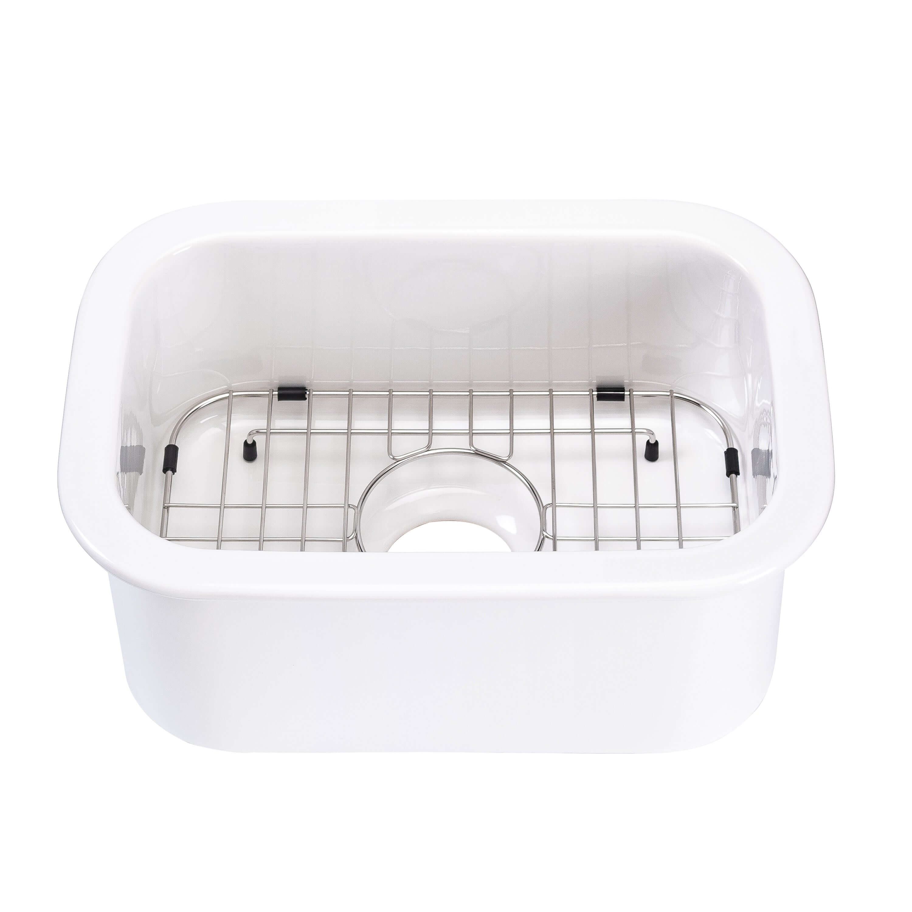 ALFI brand 19 rectangle fireclay bar/prep sink white product image