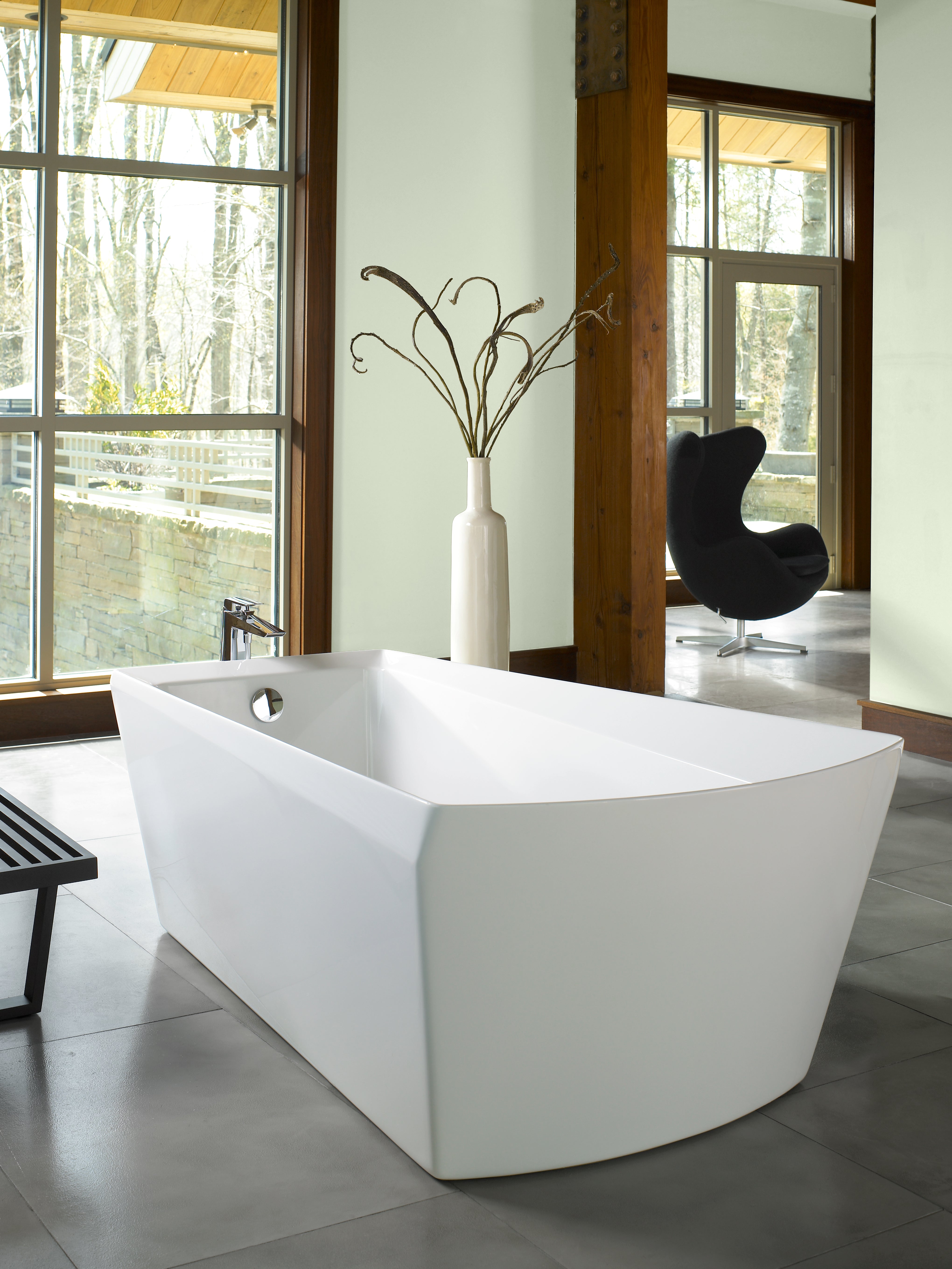 Alternate Image for Toto 72" Cast Acrylic Soire Freestanding Tub Bathtub with Grab Bar, Cotton White, ABF964N#01DCP