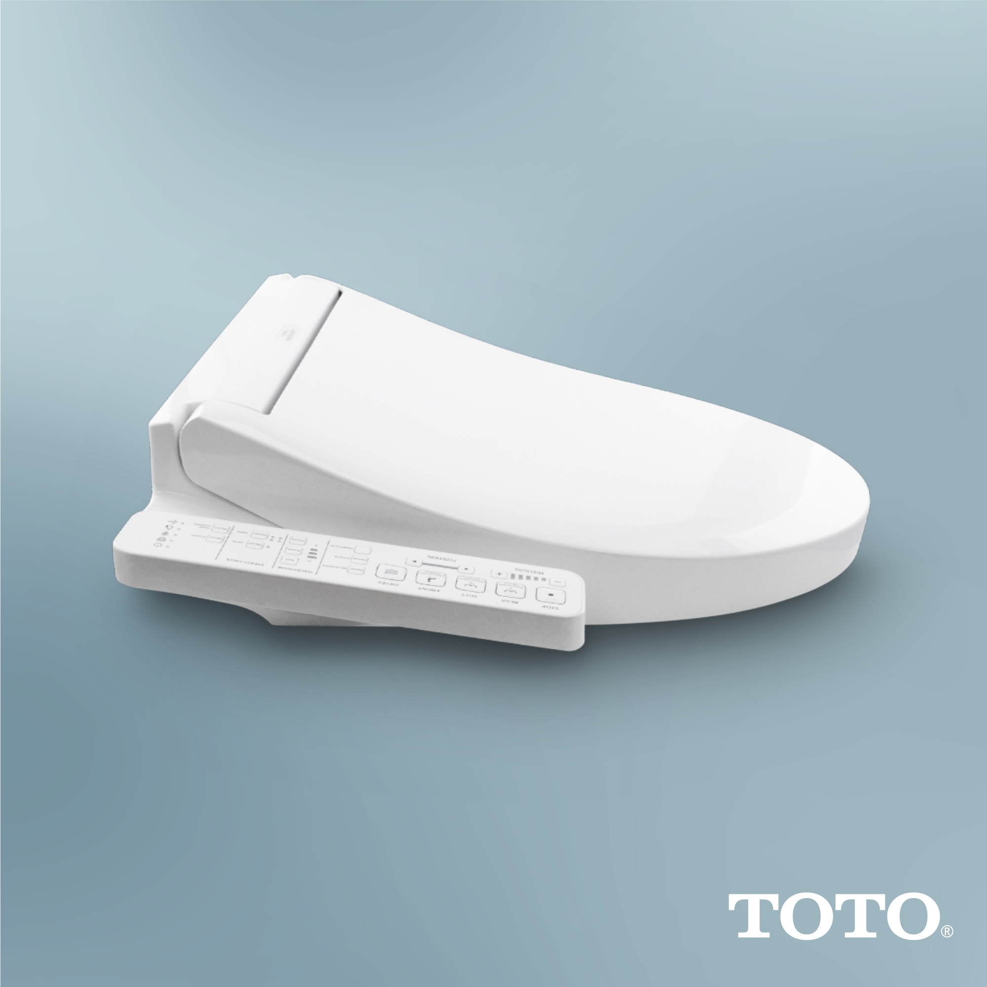 Alternate Image for TOTO WASHLET C2 Electronic Bidet Toilet Seat with PREMIST and EWATER+ Wand Cleaning, Elongated, Cotton White, Plastic, SW3074#01