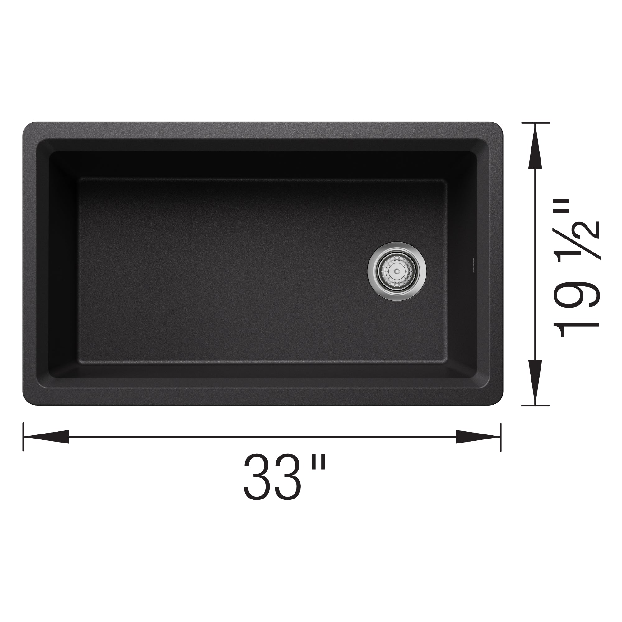 Alternate Image for Blanco Inteos 33" Undermount Silgranit Workstation Kitchen Sink, Anthracite, No Faucet Hole, 443312