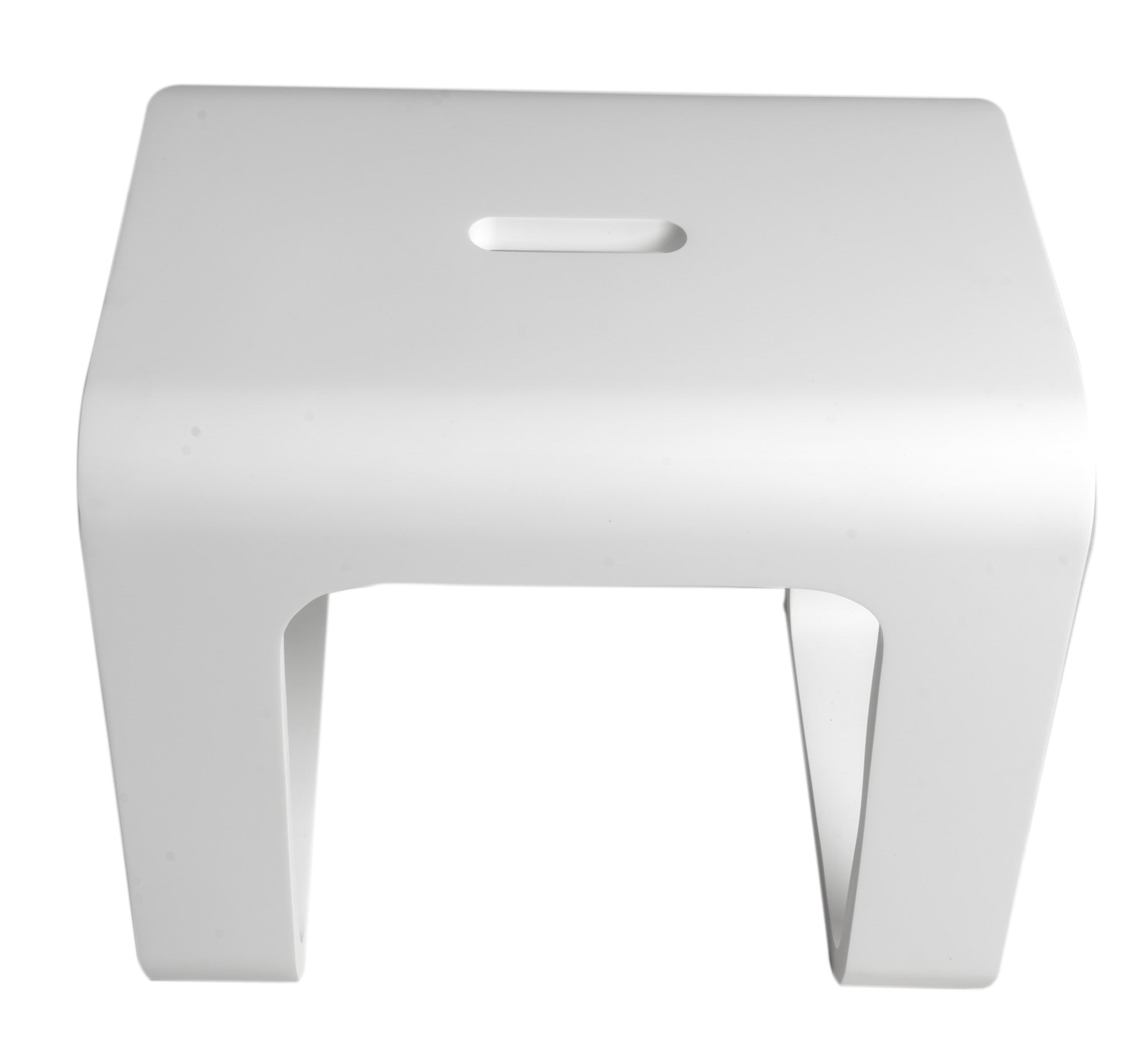 Alternate Image for ALFI brand ABST99 White Matte Solid Surface Resin Bathroom / Shower Stool