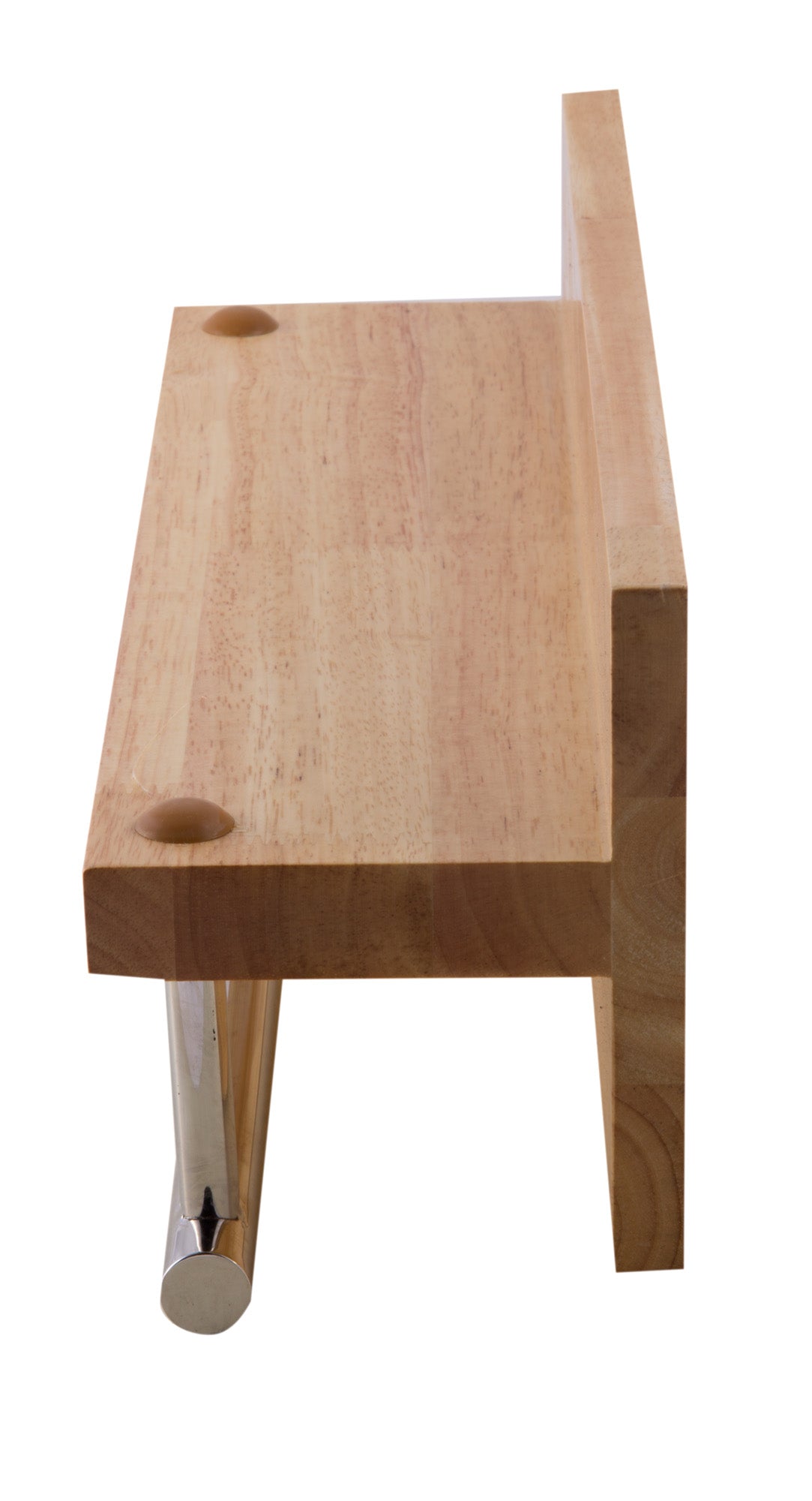 Alternate Image for ALFI brand AB5511 16" Wooden Shelf with Chrome Towel Bar Bathroom Accessory, Rubber Wood, Natural Wood