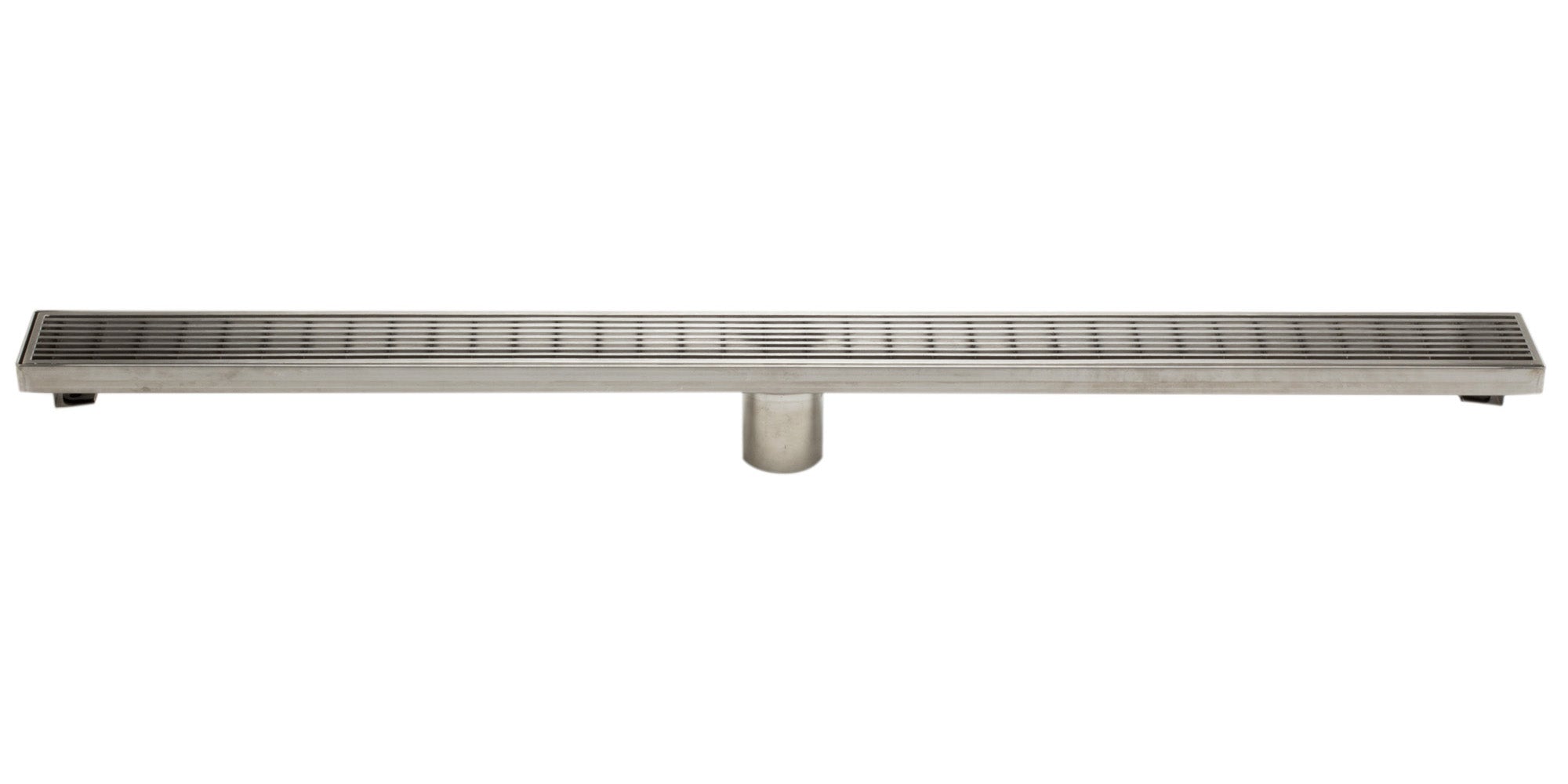 ALFI brand ABLD36D 36" Modern Stainless Steel Linear Shower Drain with Groove Lines, Grey