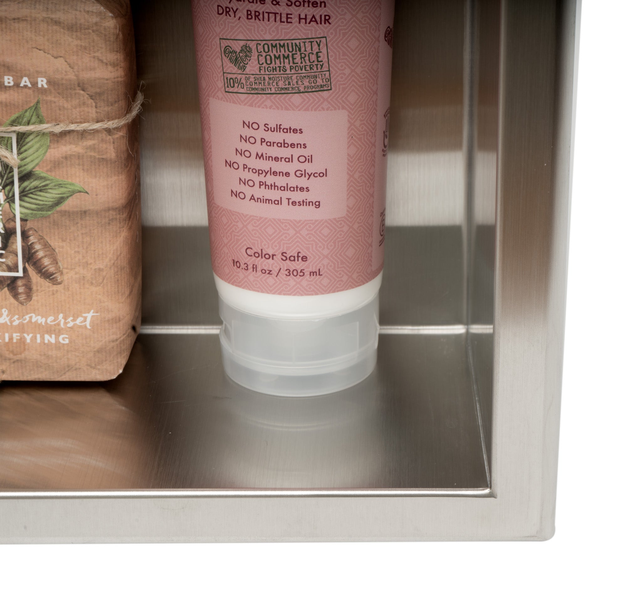 Alternate Image for ALFI brand ABN1212-BSS 12 x 12 Brushed Stainless Steel Square Single Shelf Bath Shower Niche, 20 Gauge