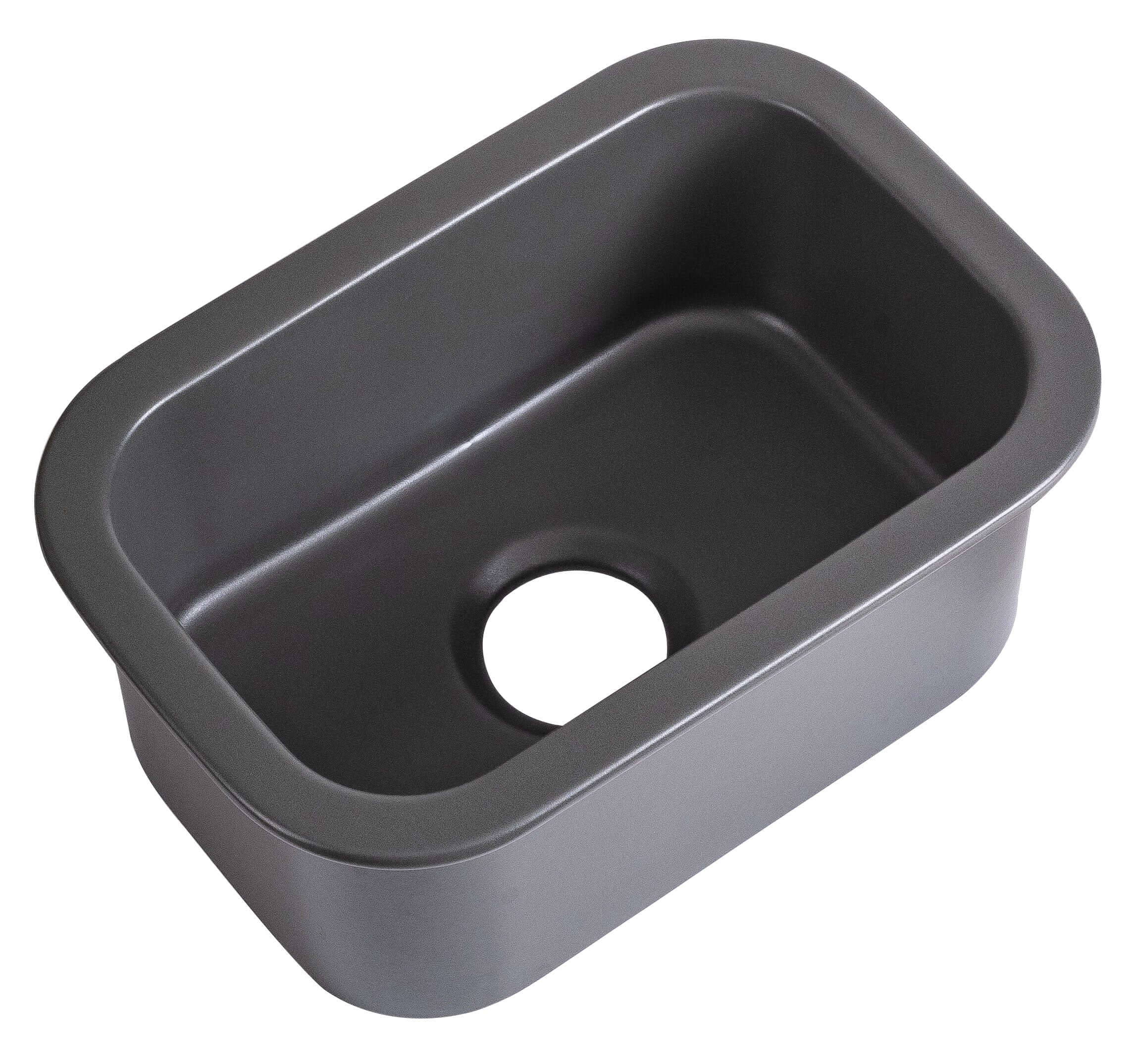 ALFI brand 19 rectangle fireclay bar/prep sink gray matte product image