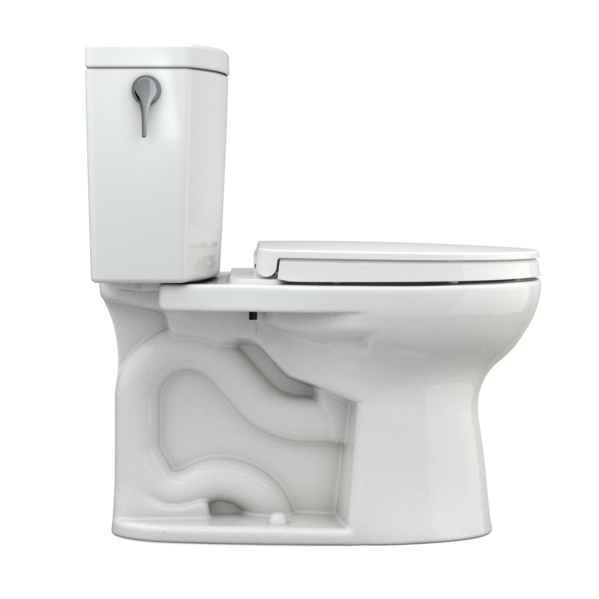 Alternate Image for TOTO Drake II 1G Two-Piece Elongated 1.0 GPF Universal Height Toilet with CEFIONTECT and SS124 SoftClose Seat, WASHLET+ Ready, Colonia White, Vitreous China|Plastic, Colonial White, MS454124CUFG#11