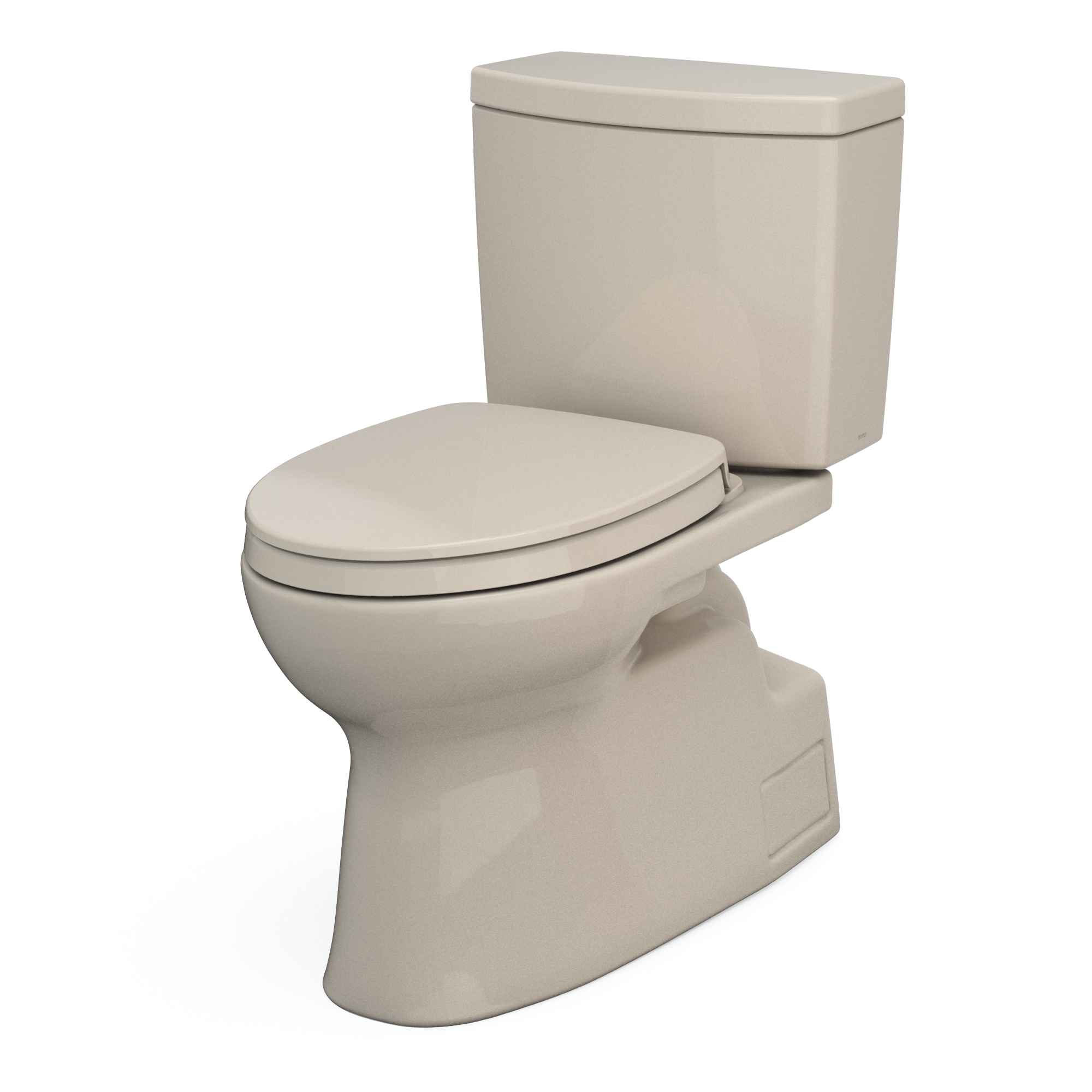 Alternate Image for TOTO Vespin II 1G Two-Piece Elongated 1.0 GPF Universal Height Toilet with CEFIONTECT and SS124 SoftClose Seat, WASHLET+ Ready, Bone, Vitreous China|Plastic, MS474124CUFG#03
