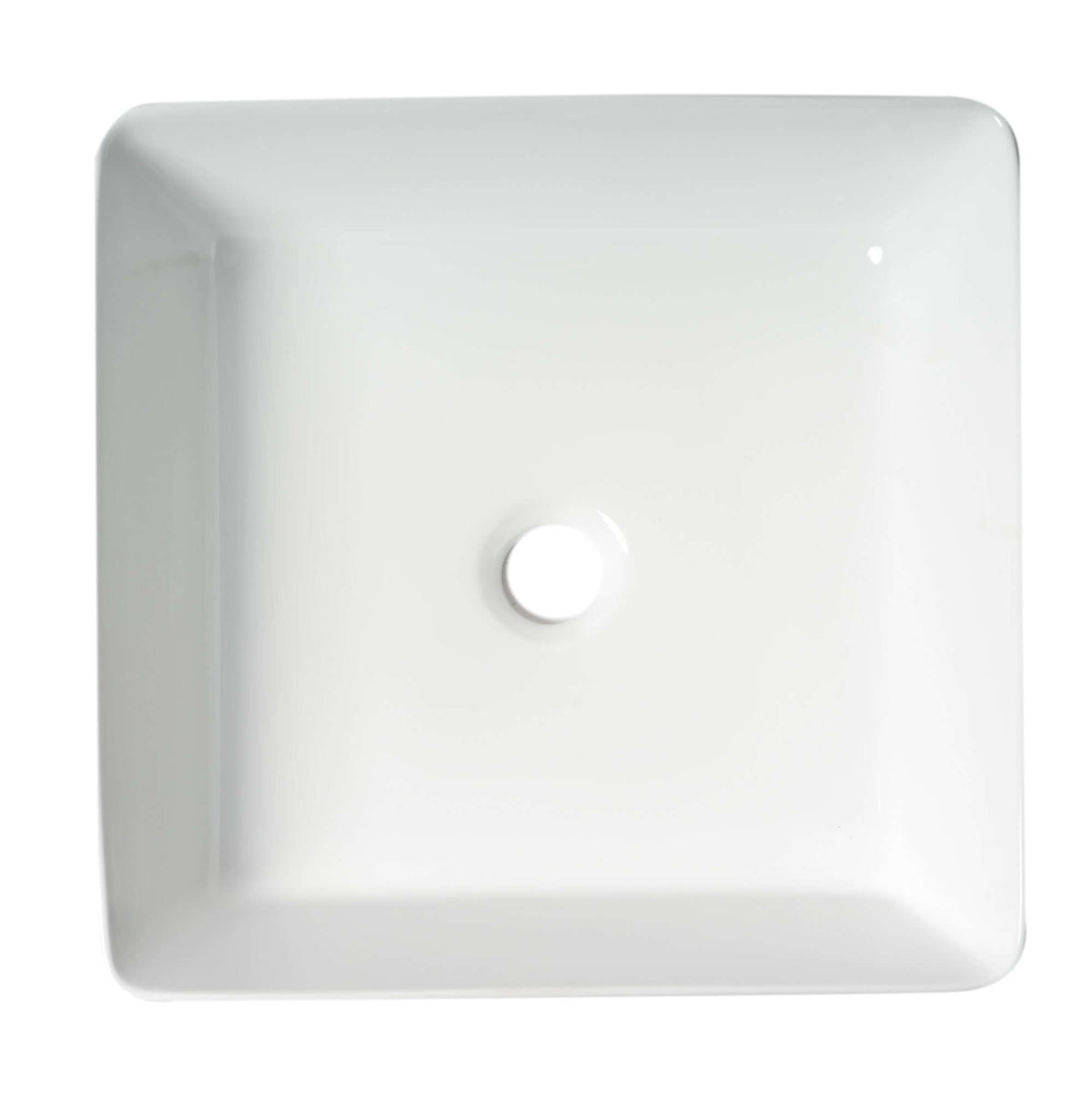 Alternate Image for ALFI brand 15.13" x 15.13" Square Above Mount Porcelain Bathroom Sink, White, No Faucet Hole, ABC903-W