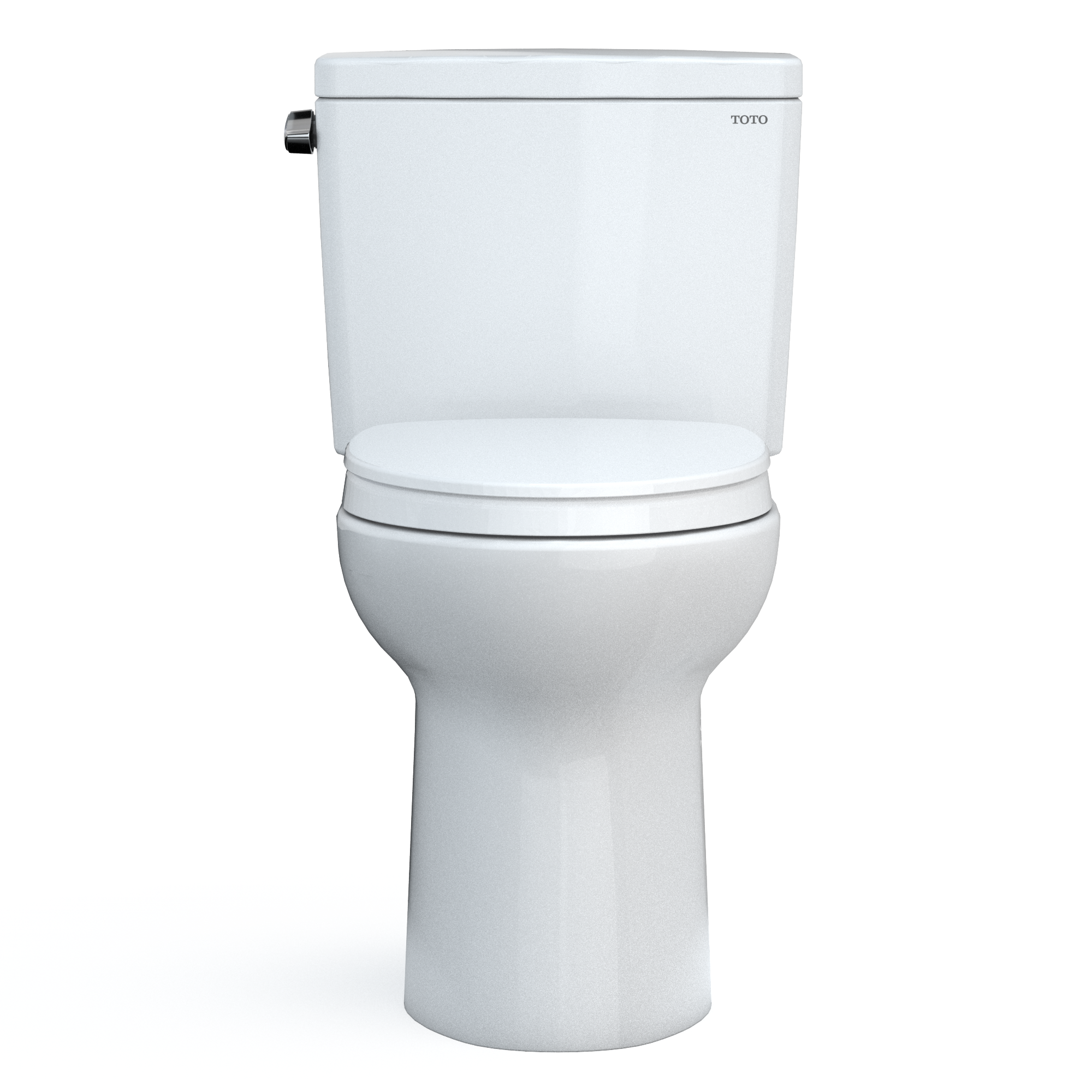 Alternate Image for TOTO Drake Two-Piece Elongated 1.28 GPF TORNADO FLUSH Toilet with CEFIONTECT and SoftClose Seat, WASHLET+ Ready, Cotton White, Vitreous China, MS776124CEG#01
